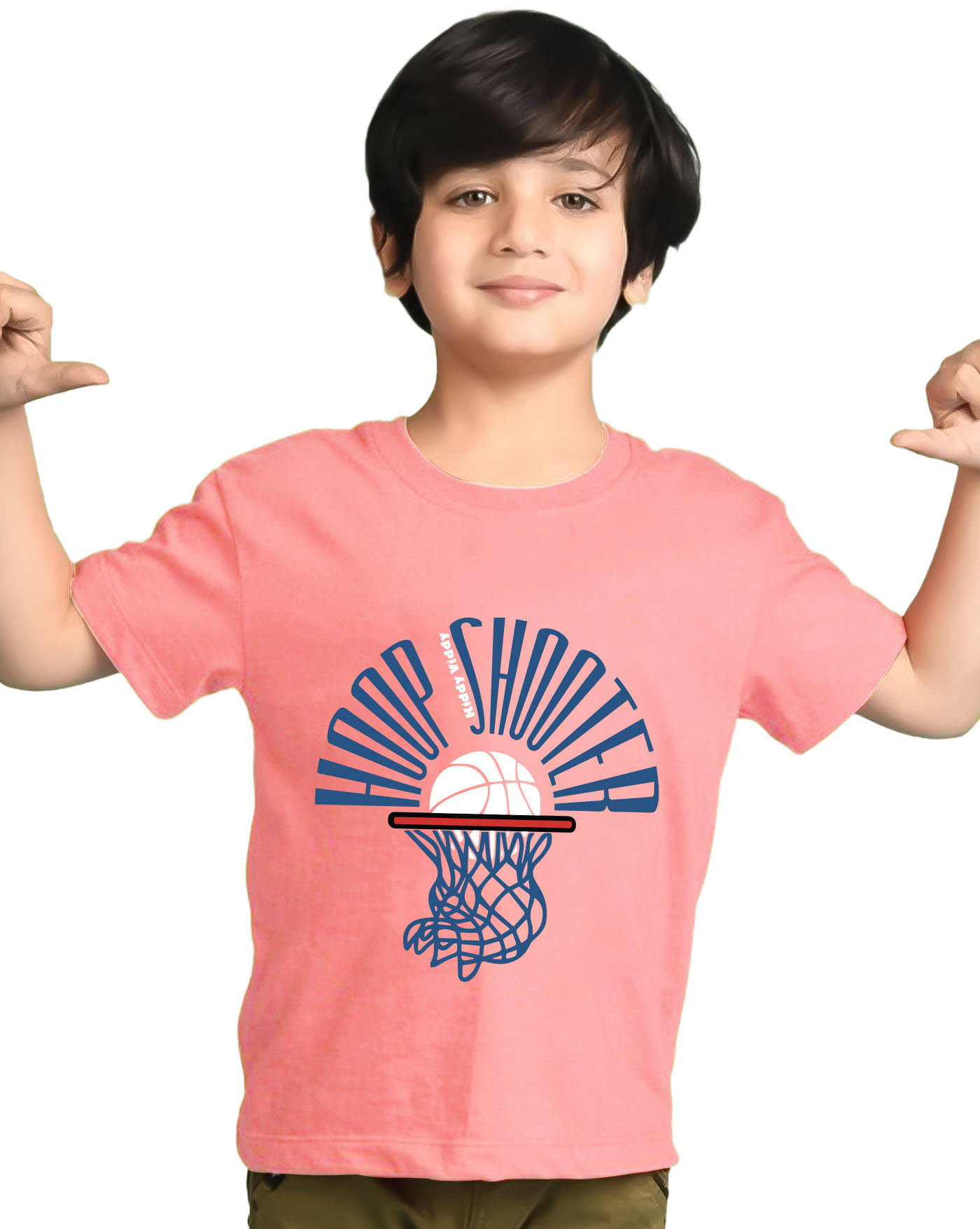     			KIDDY VIDDY Pack of 1 Boys Cotton Blend T-Shirt ( Peach )