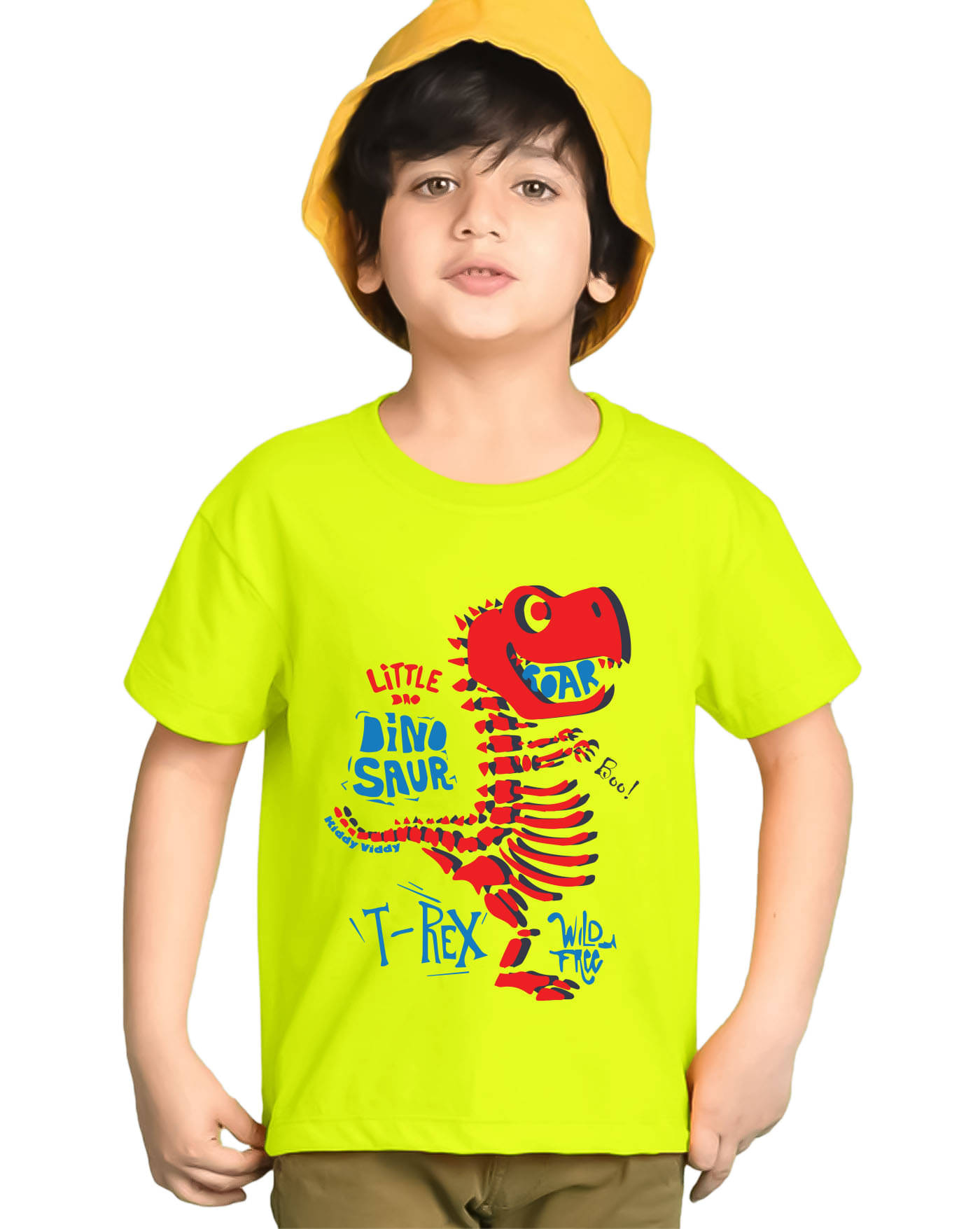     			KIDDY VIDDY Pack of 1 Boys Cotton Blend T-Shirt ( Neon Green )