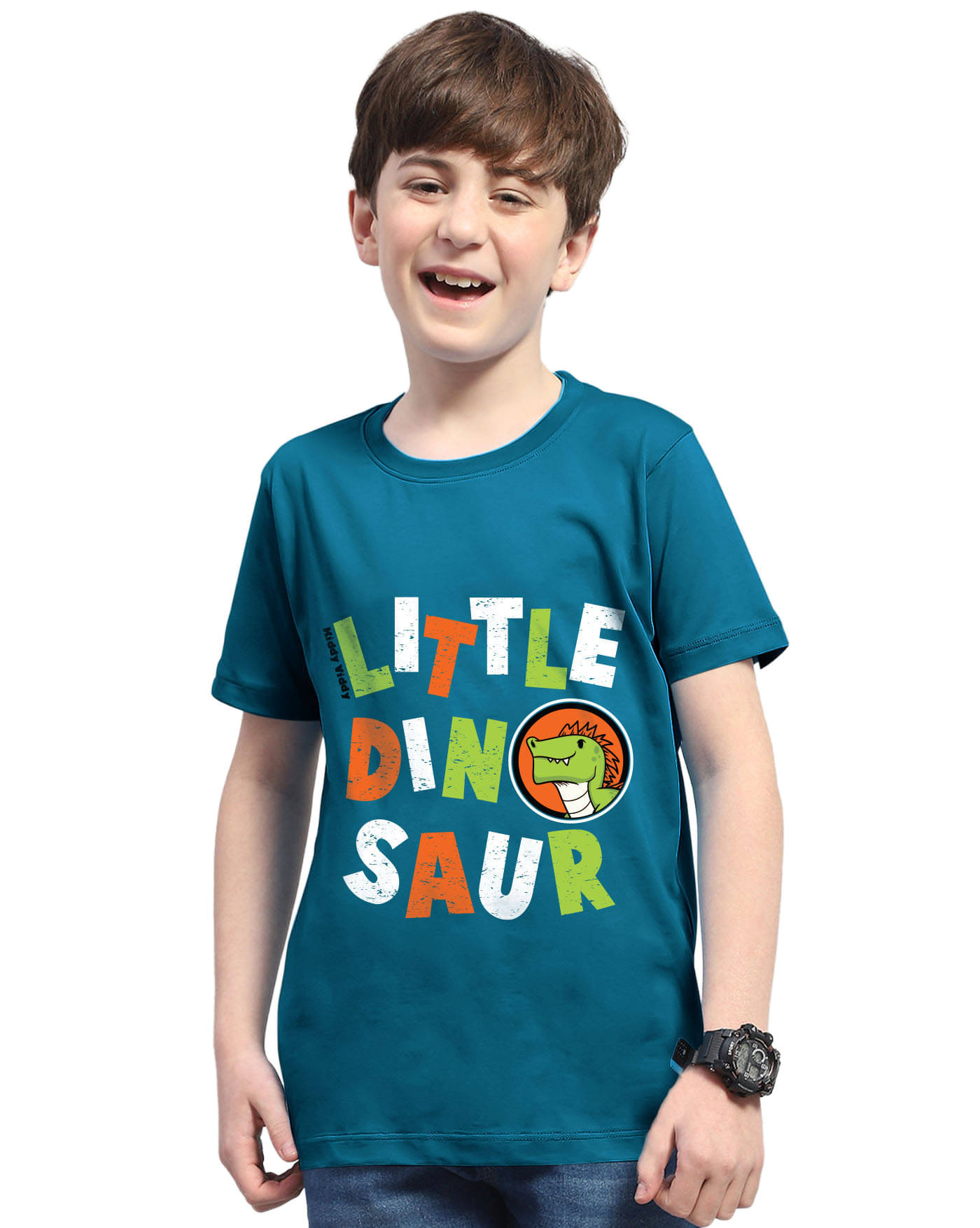    			KIDDY VIDDY Pack of 1 Boys Cotton Blend T-Shirt ( Turquoise )