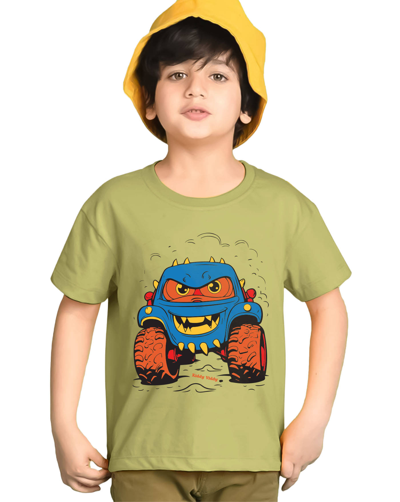     			KIDDY VIDDY Pack of 1 Boys Cotton Blend T-Shirt ( Light Green )
