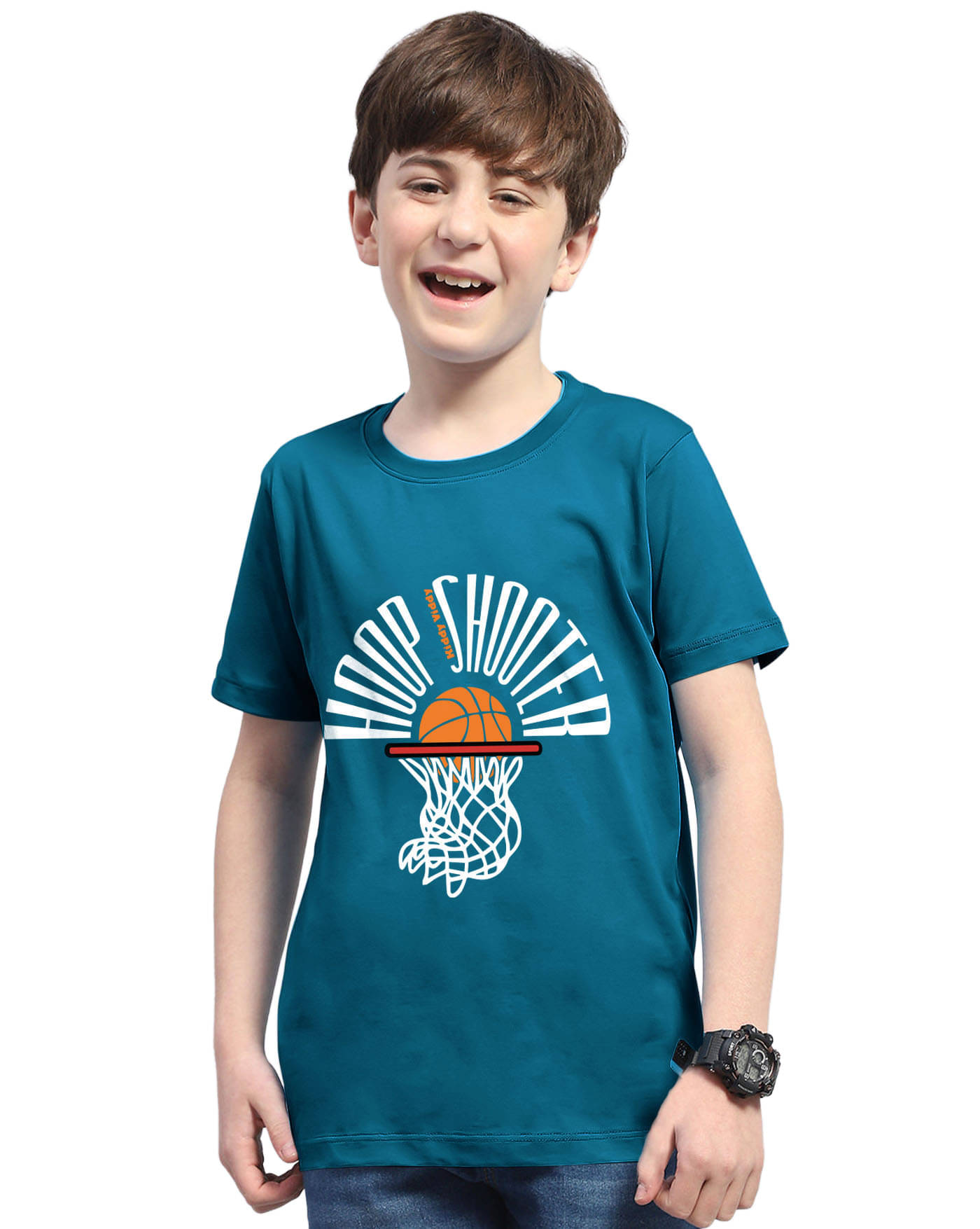     			KIDDY VIDDY Pack of 1 Boys Cotton Blend T-Shirt ( Turquoise )