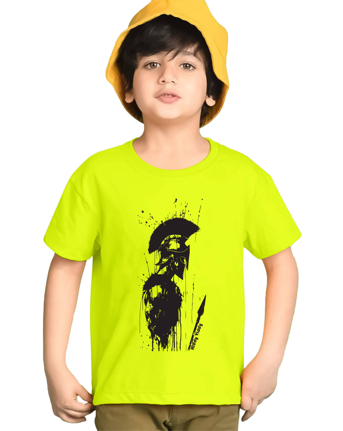     			KIDDY VIDDY Pack of 1 Boys Cotton Blend T-Shirt ( Neon Green )