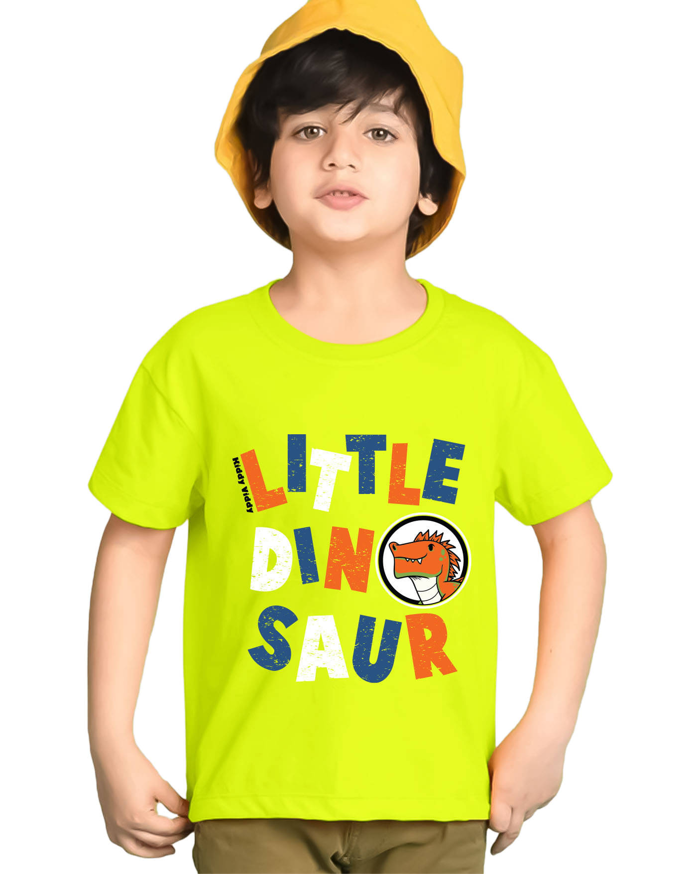     			KIDDY VIDDY Pack of 1 Boys Cotton Blend T-Shirt ( Neon Green )
