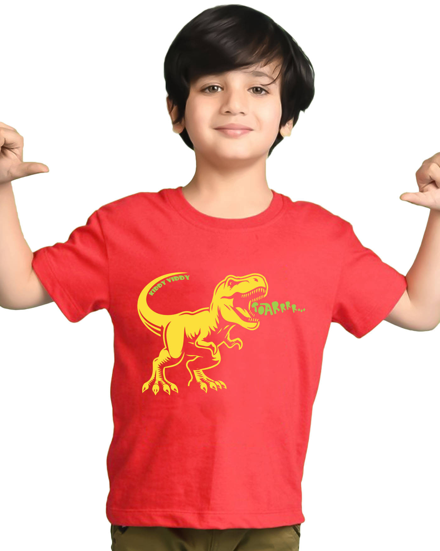     			KIDDY VIDDY Pack of 1 Boys Cotton Blend T-Shirt ( Red )