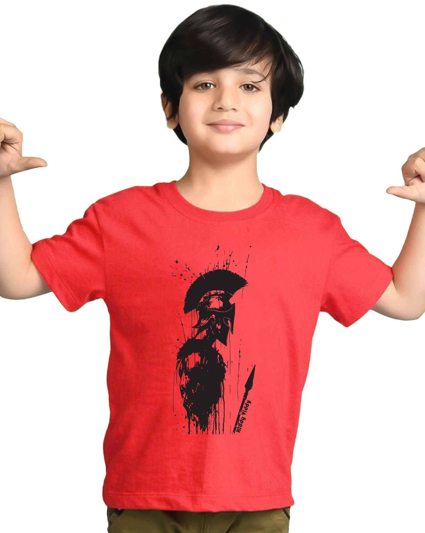     			KIDDY VIDDY Pack of 1 Boys Cotton Blend T-Shirt ( Red )