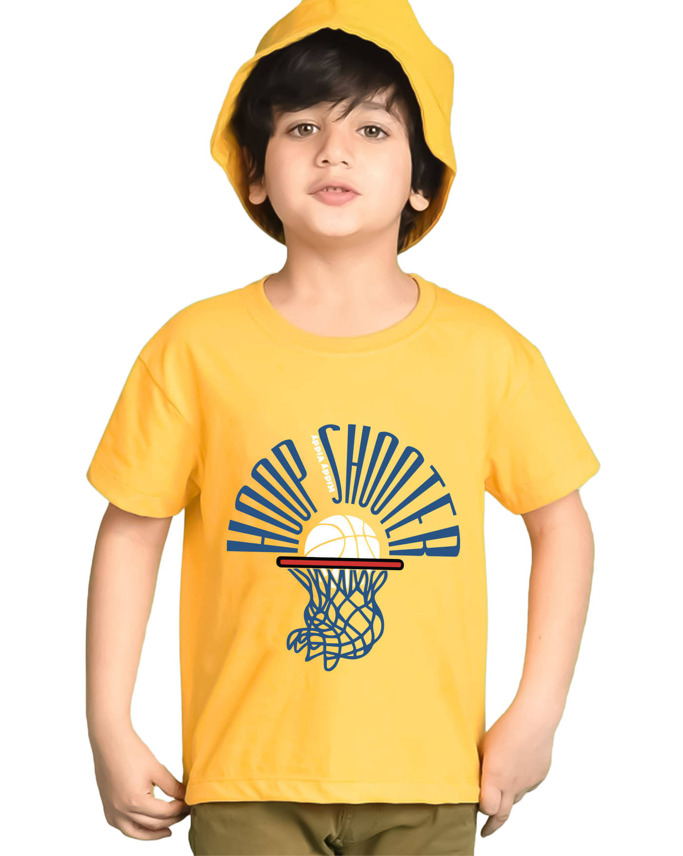     			KIDDY VIDDY Pack of 1 Boys Cotton Blend T-Shirt ( Mustard )