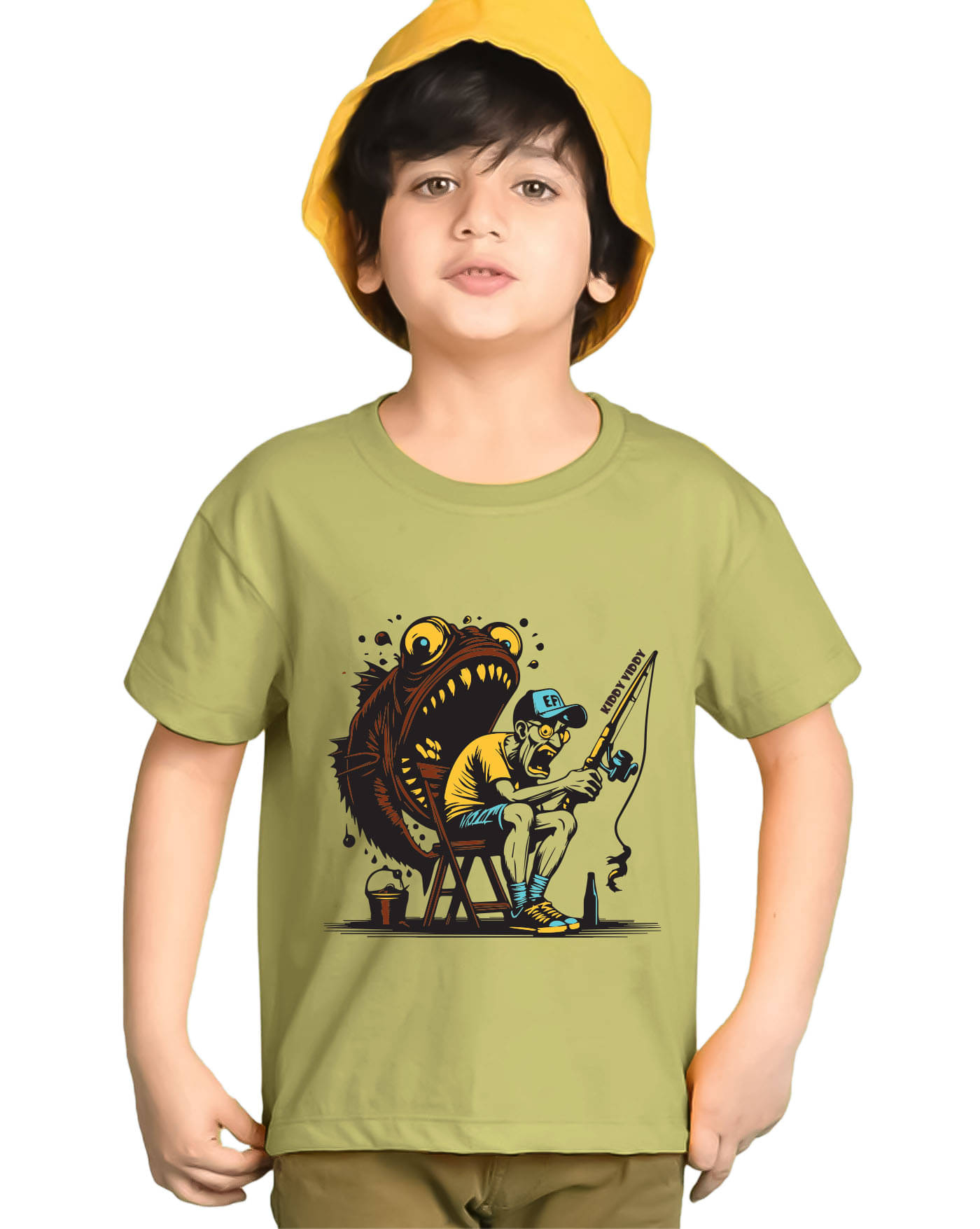     			KIDDY VIDDY Pack of 1 Boys Cotton Blend T-Shirt ( Light Green )