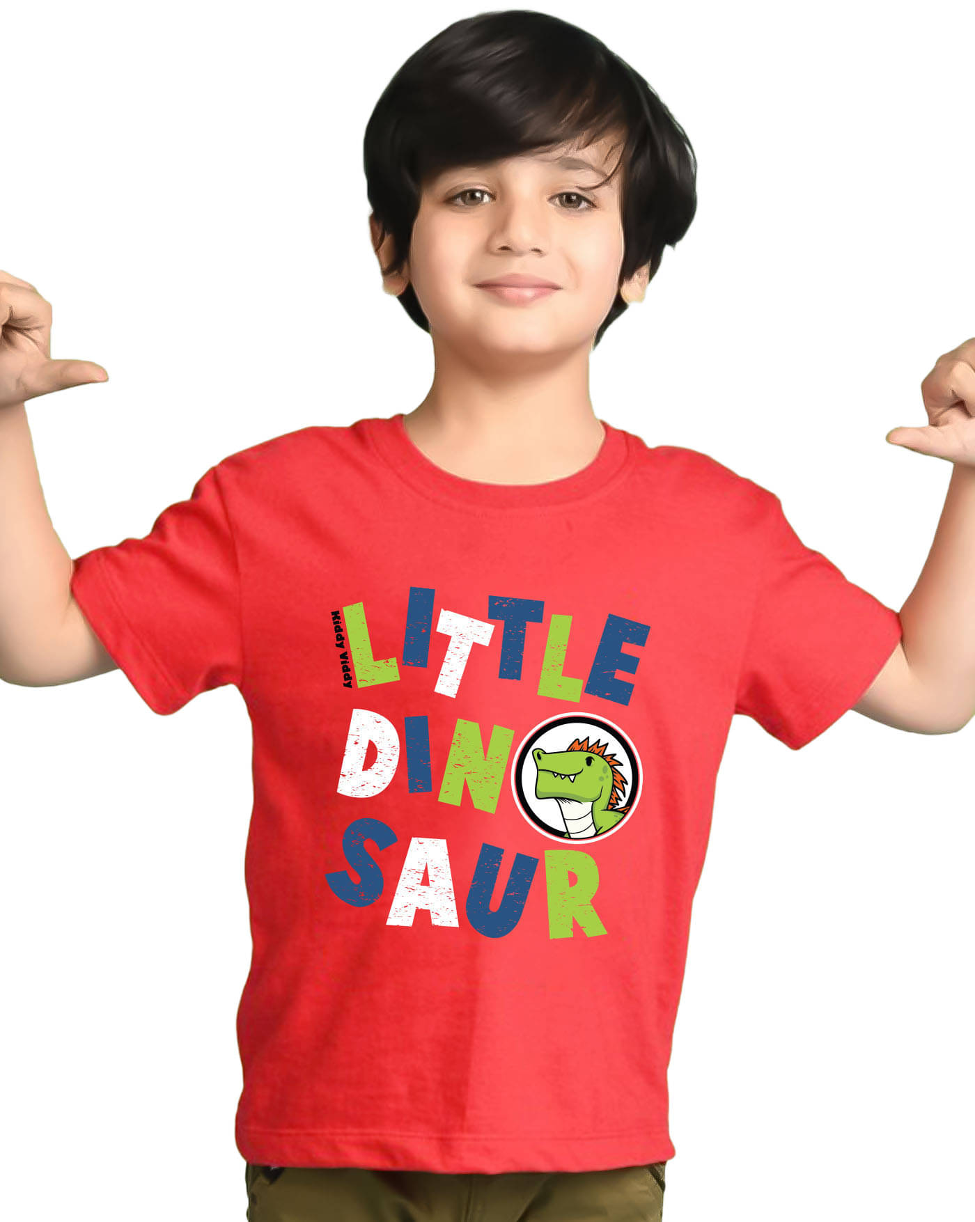     			KIDDY VIDDY Pack of 1 Boys Cotton Blend T-Shirt ( Red )
