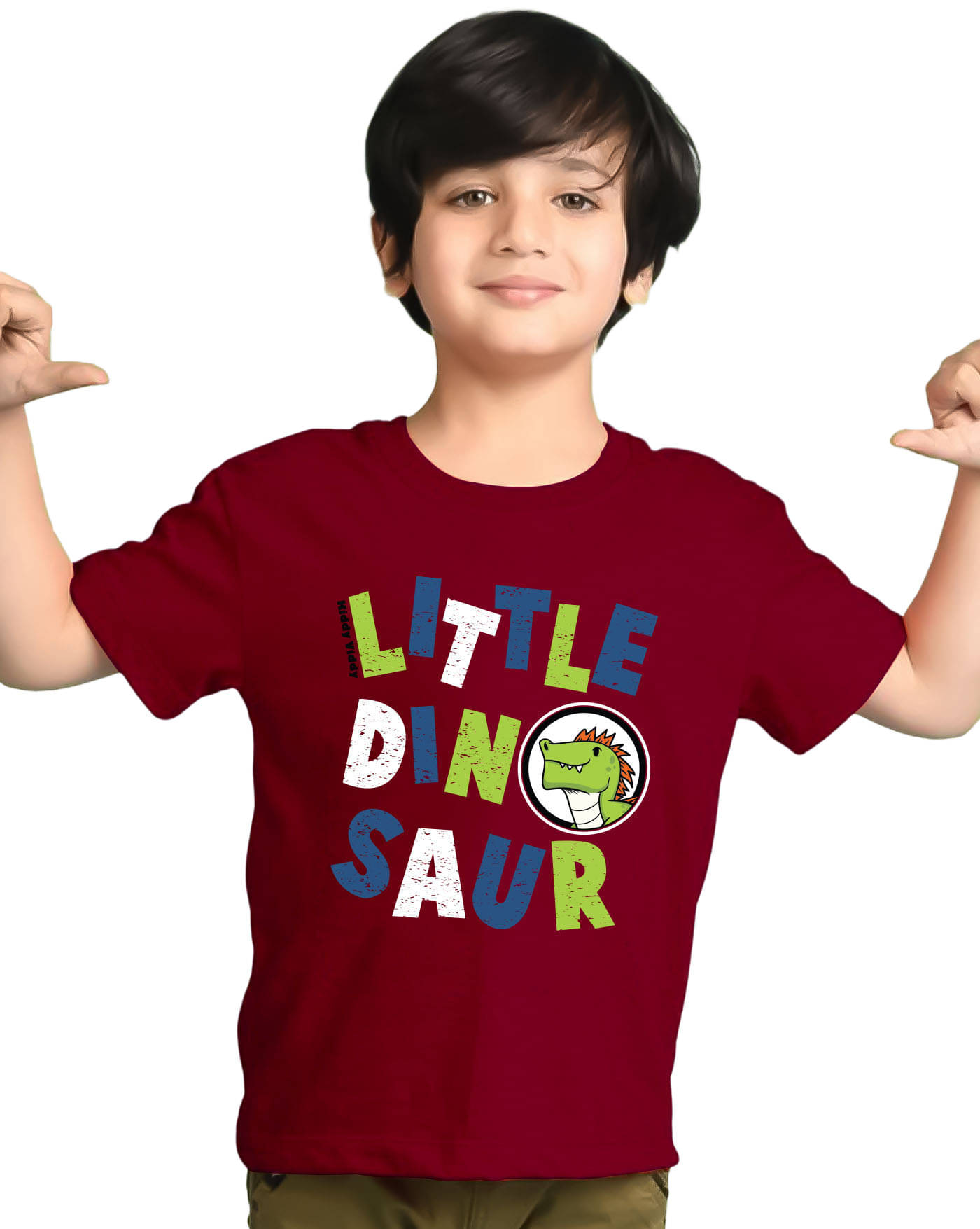     			KIDDY VIDDY Pack of 1 Boys Cotton Blend T-Shirt ( Maroon )