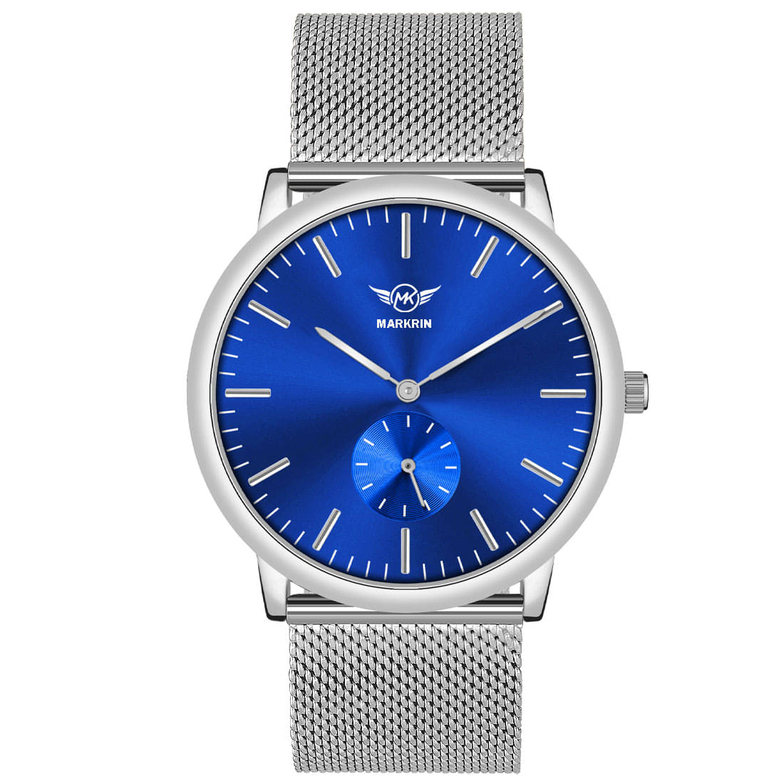     			MARKRIN Silver Brass Analog Men's Watch