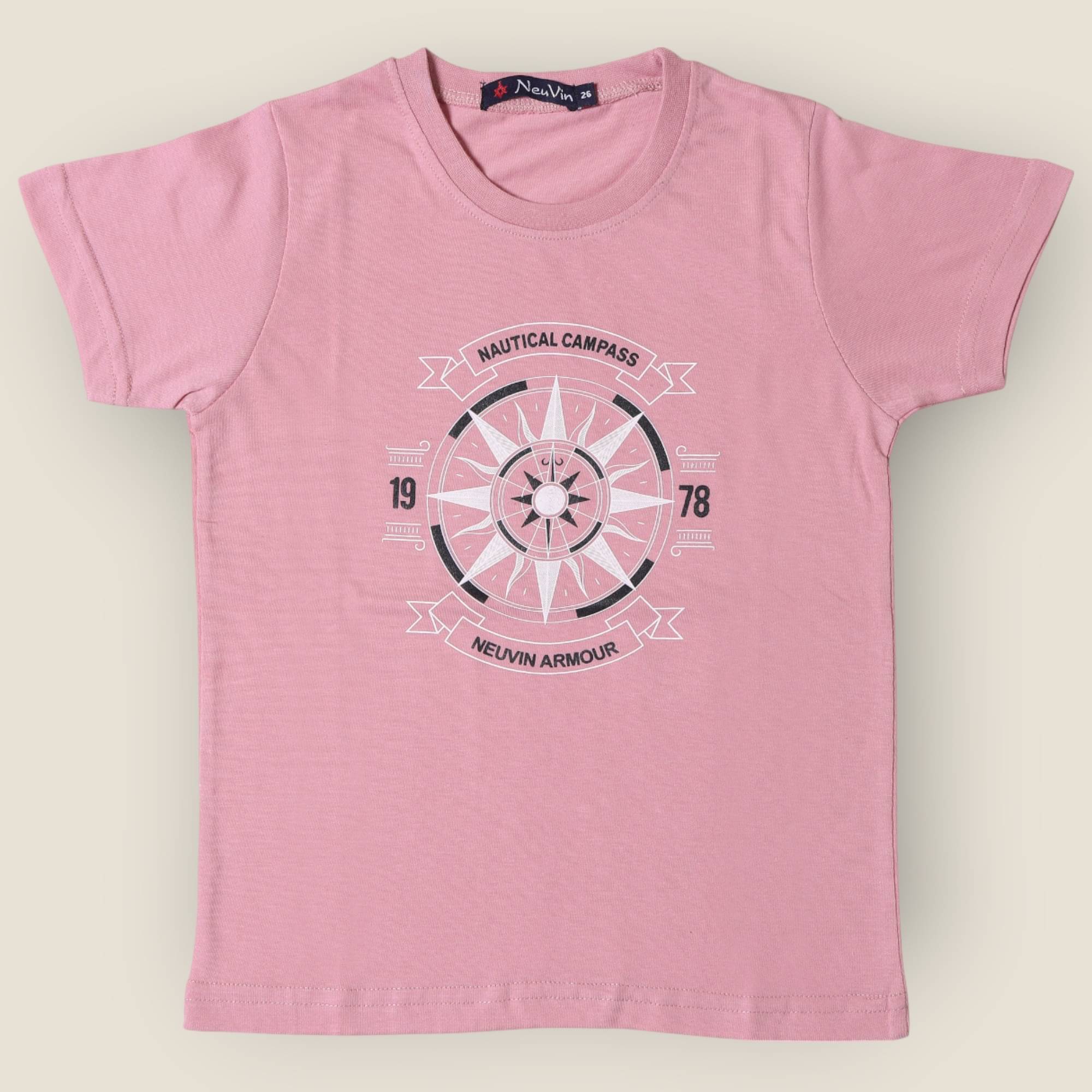     			NEUVIN Pack of 1 Boys & Girls Cotton Blend T-Shirt ( Pink )