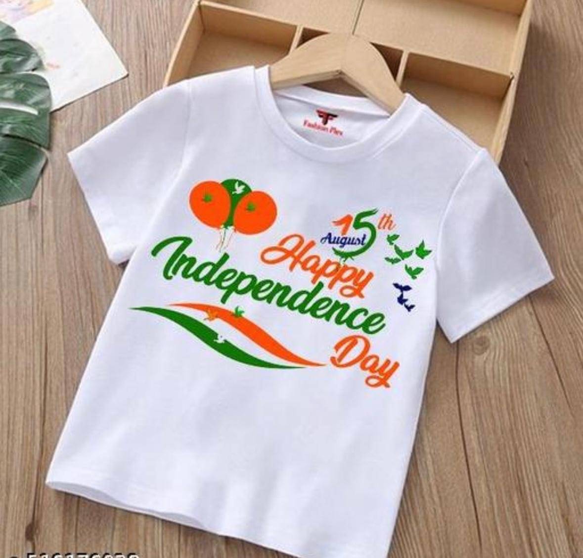     			NIMISHAGARMENTS Pack of 1 Boys & Girls Cotton T-Shirt ( White )