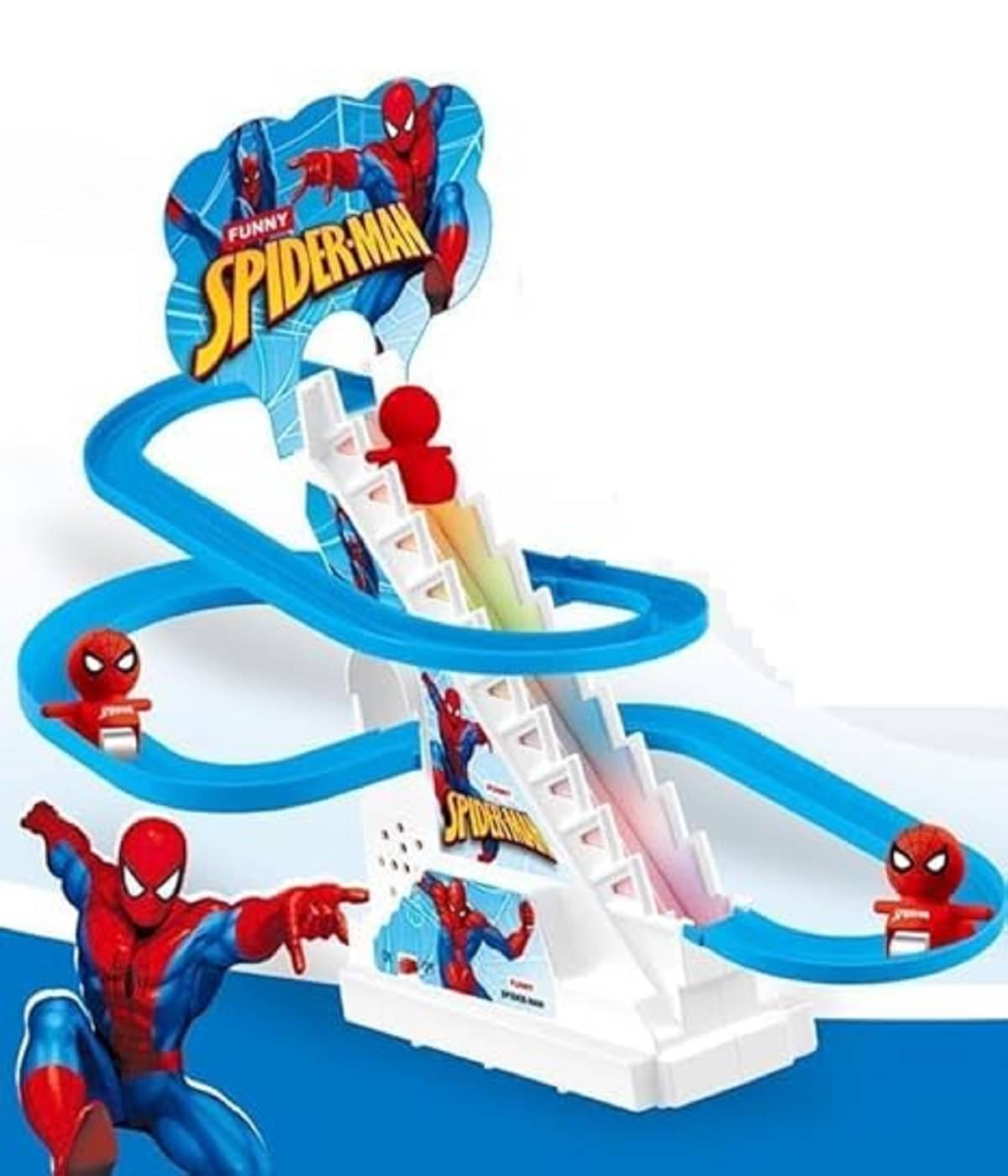 OLIFIN Spider Slide Toy Set, Funny Automatic Stair-Climbing Cartoon Race Track Set Little Lovely Spider Slide Toy Escalator Toy for Boys Girls (Spider Climbing Track Set) Pack of 1 OLIFIN Spider Slide Toy Set, Funny Automatic Stair-Climbing Cartoon Race Track Set Little Lovely Spider Slide Toy Escalator Toy for Boys Girls (Spider Climbing Track Set) Pack of 1