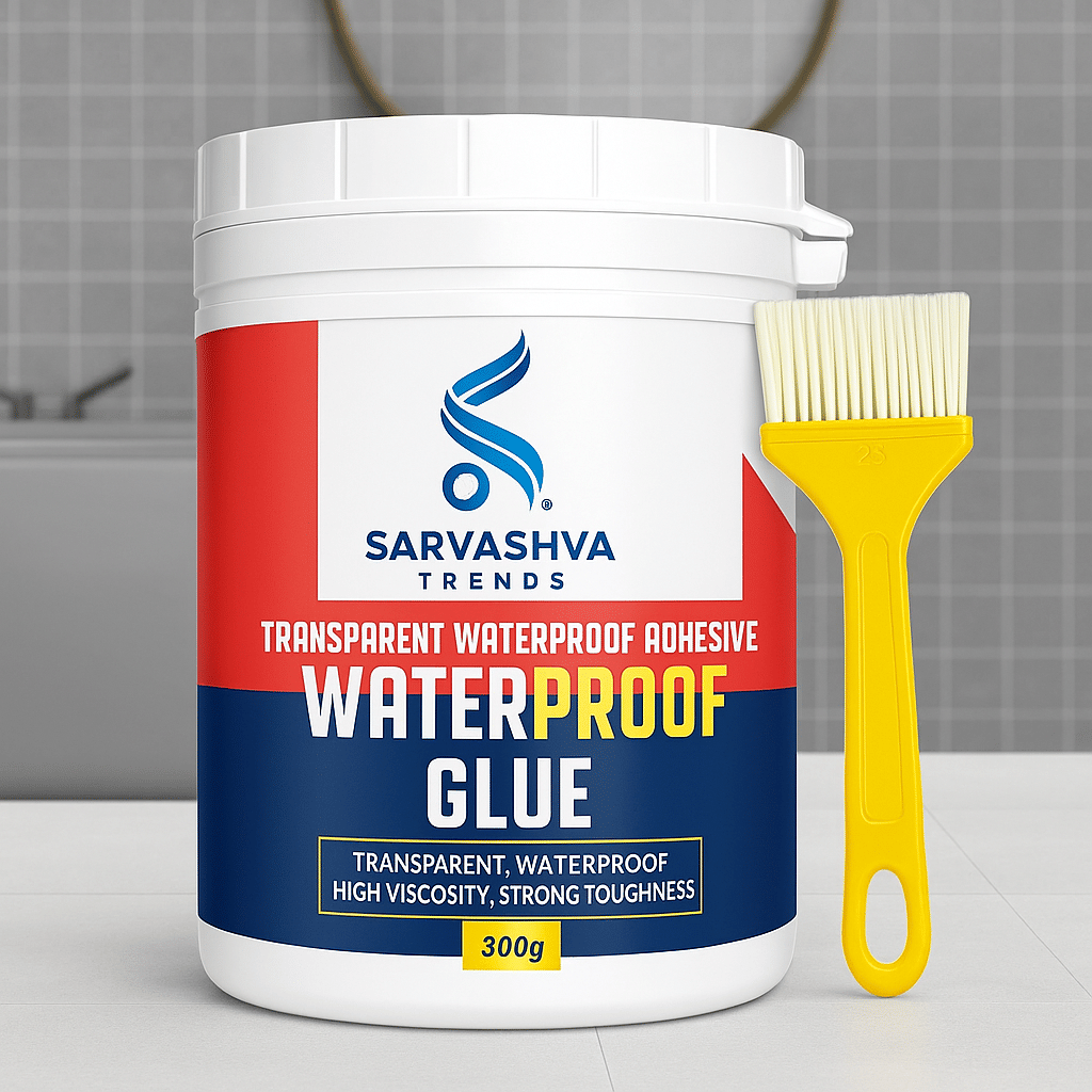 (Pack 1) Crack Seal Glue 300gm with Brush, Transparent Waterproof Glue, Leakage Glue, Crack Filler Glue, Leakage Repair Glue, Waterproof Leakage Glue, Water Leakage Glue, Roof Leakage Glue, Roof Water Leakage Glue, Waterproof Sealant Glue