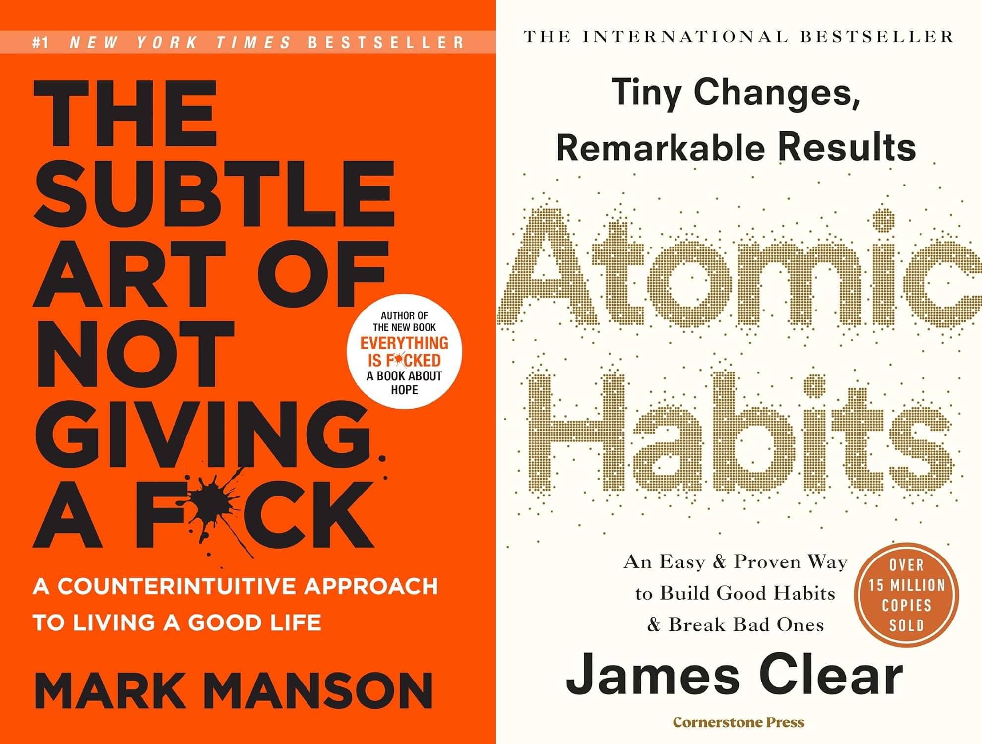 The Subtle Art of Not Giving a F*ck + Atomic Habits - Combo Of 2 Books The Subtle Art of Not Giving a F*ck + Atomic Habits - Combo Of 2 Books