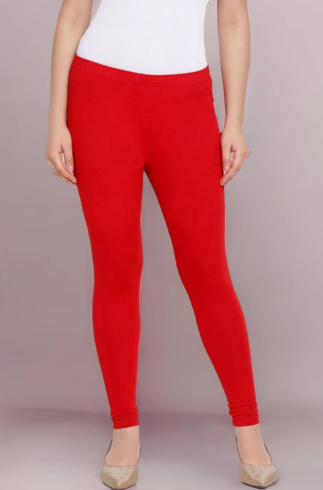     			ULTIMATE SHOPPING NETWORK Pack of 1 Lycra Women's Leggings ( Red )