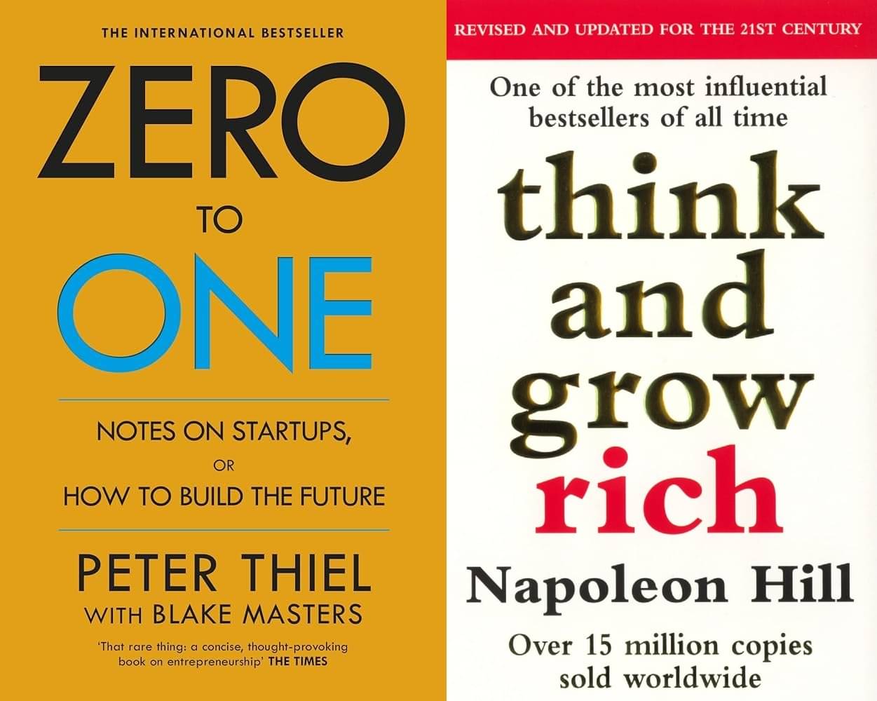 Zero To One + Think And Grow Rich - Combo Of 2 Books Zero To One + Think And Grow Rich - Combo Of 2 Books