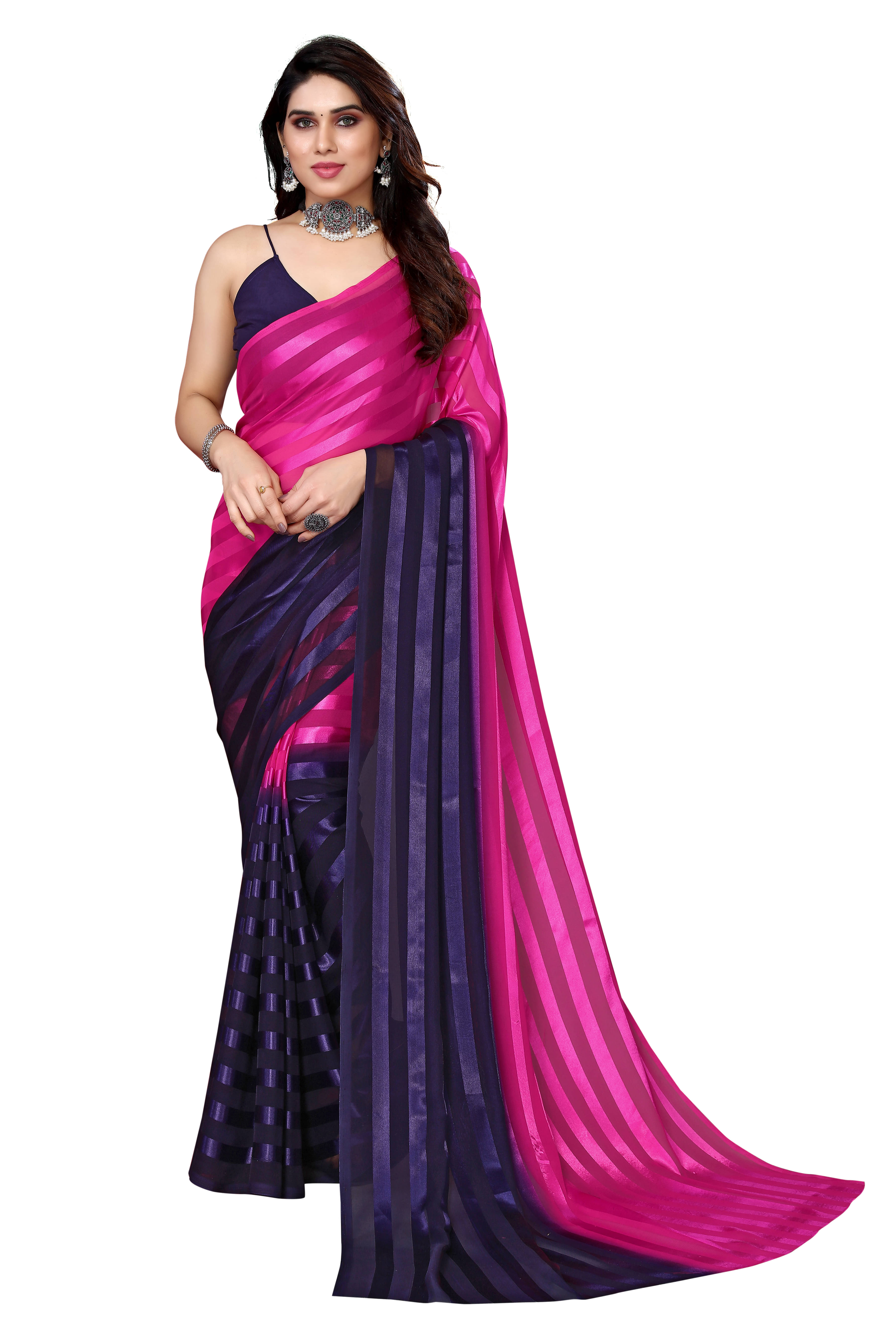 ANAND SAREES Satin Embellished Kasavu Saree With Unstitched Blouse Piece ( Pink ) ANAND SAREES Satin Embellished Kasavu Saree With Unstitched Blouse Piece ( Pink )