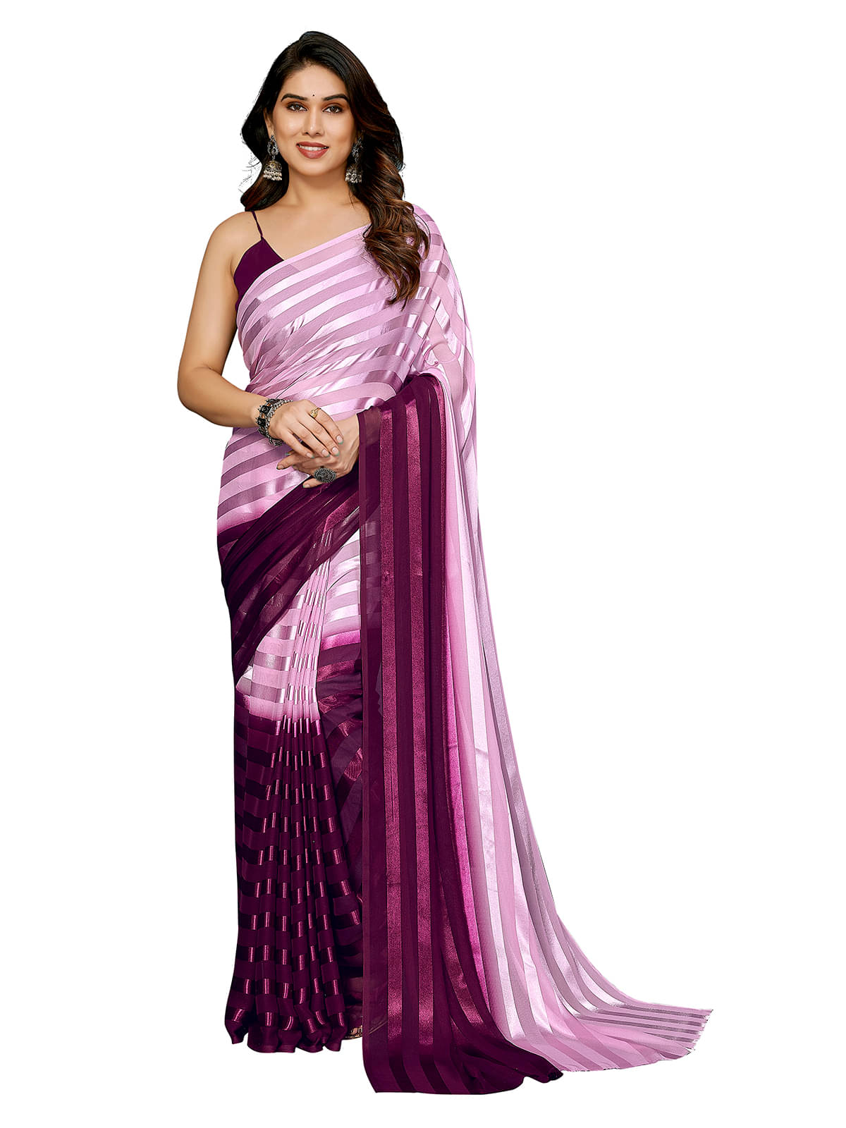 ANAND SAREES Satin Embellished Kasavu Saree With Unstitched Blouse Piece ( Wine ) ANAND SAREES Satin Embellished Kasavu Saree With Unstitched Blouse Piece ( Wine )