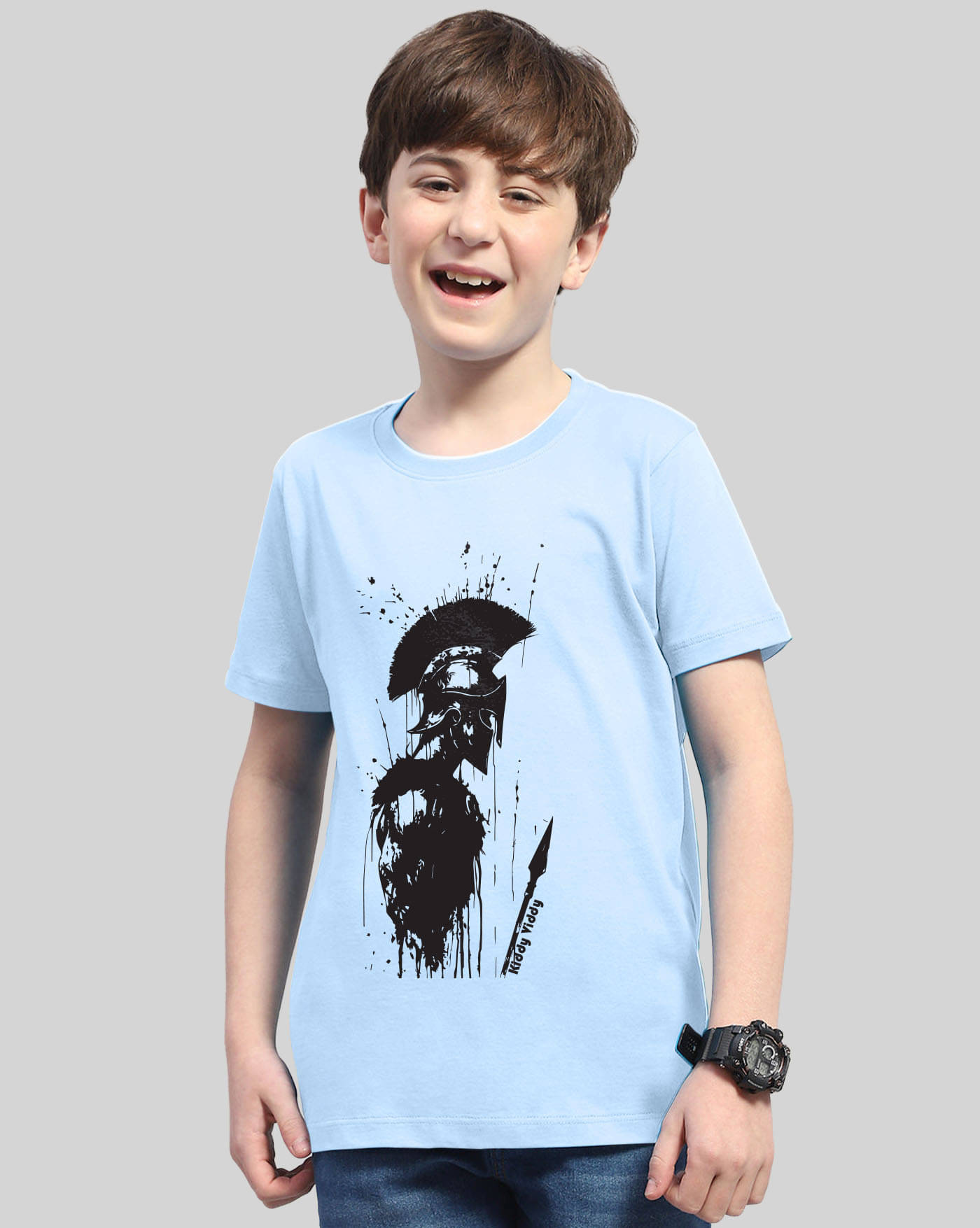     			AOOSH Pack of 1 Boys Cotton Blend T-Shirt ( Sky Blue )