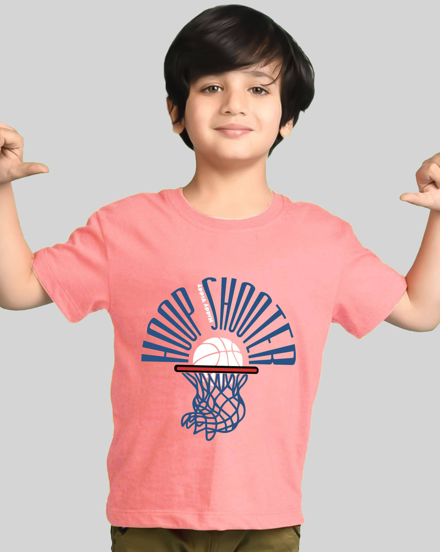     			AOOSH Pack of 1 Boys Cotton Blend T-Shirt ( Peach )