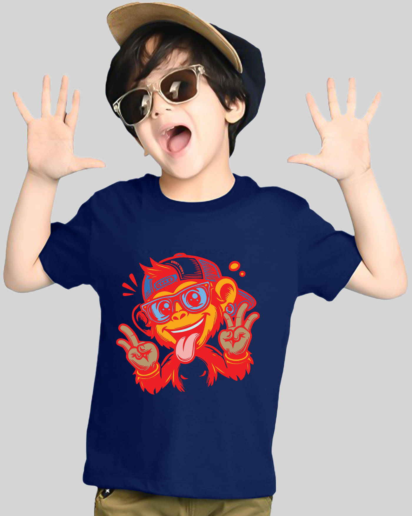     			AOOSH Pack of 1 Boys Cotton Blend T-Shirt ( Navy Blue )