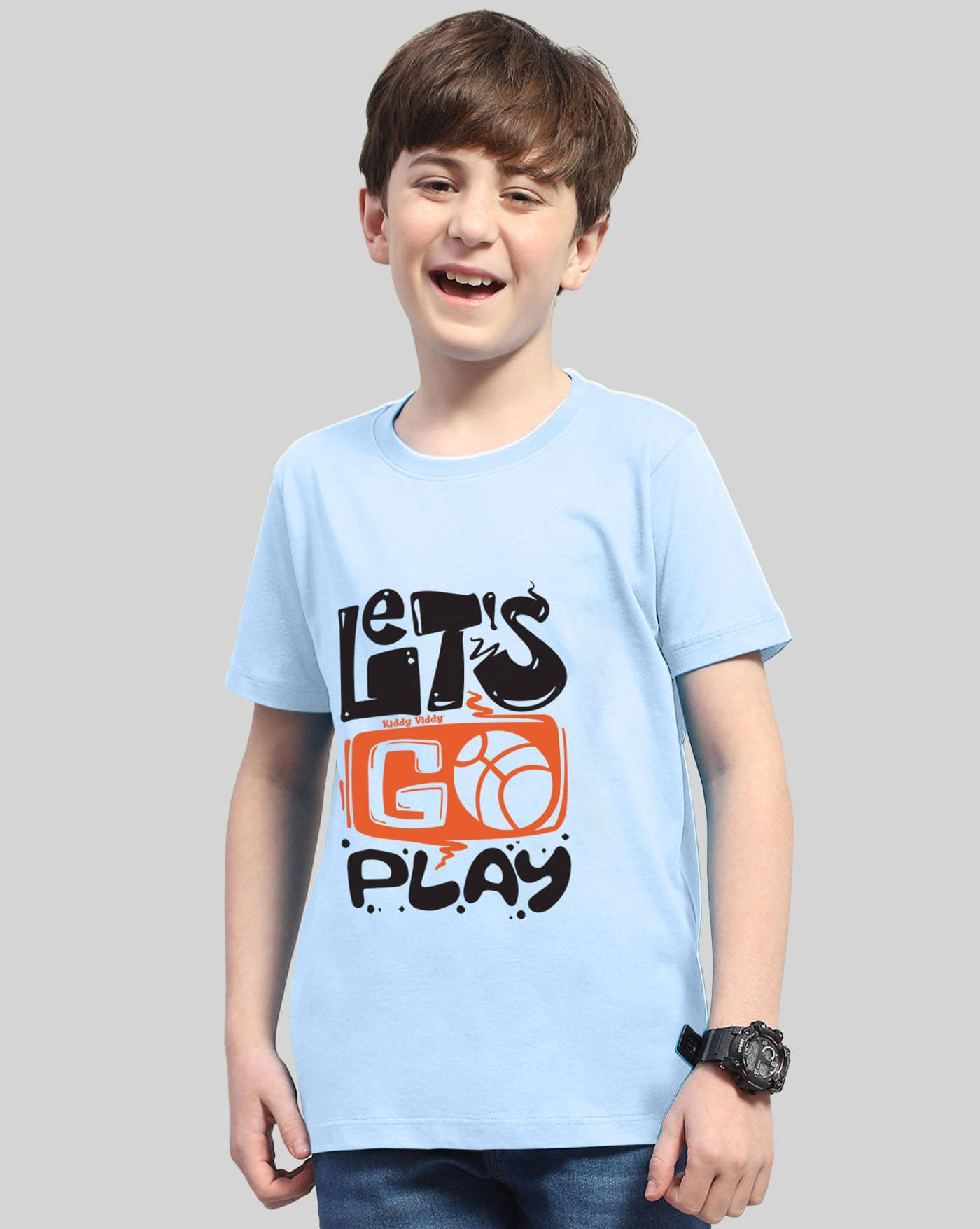     			AOOSH Pack of 1 Boys Cotton Blend T-Shirt ( Sky Blue )