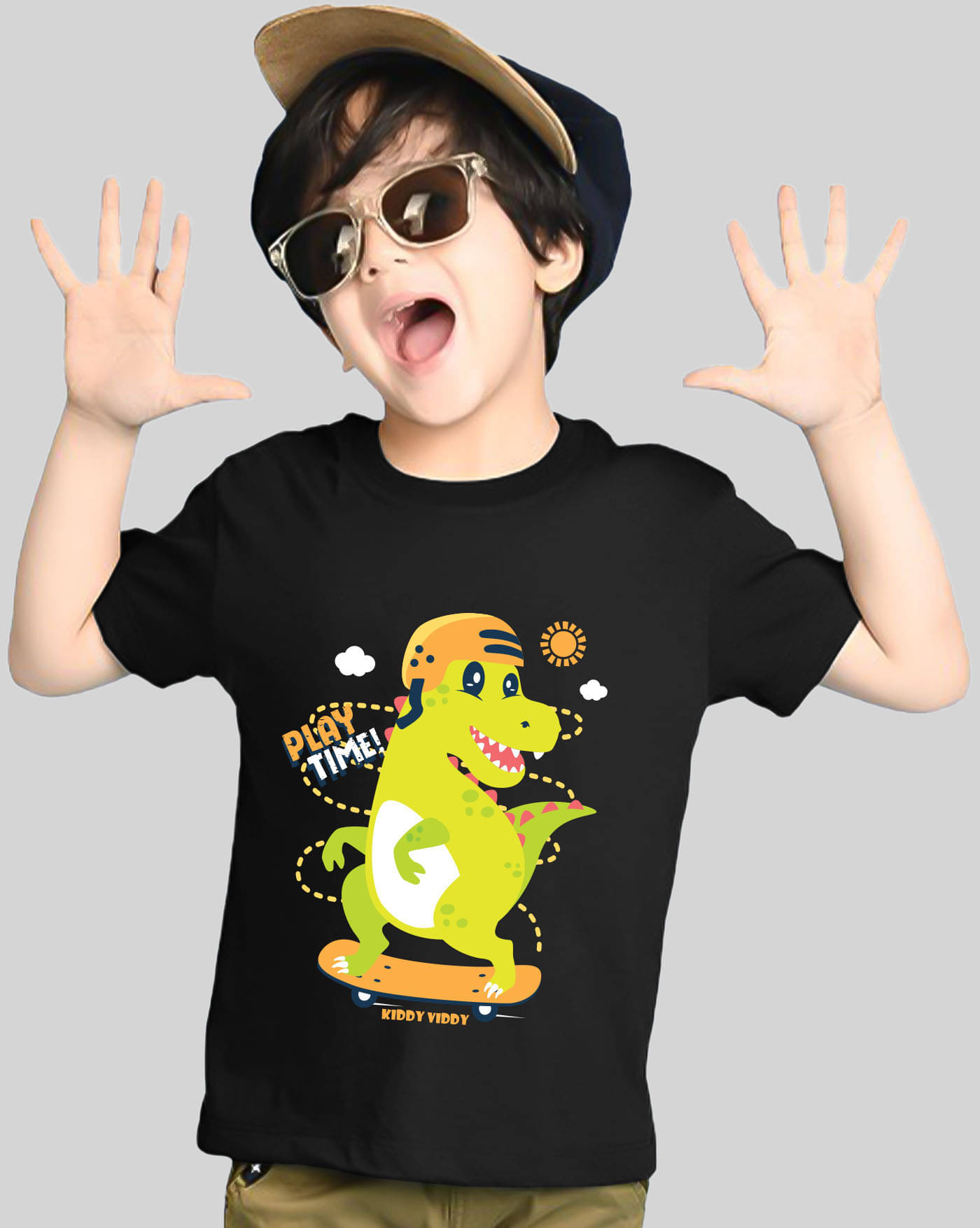     			AOOSH Pack of 1 Boys Cotton Blend T-Shirt ( Black )