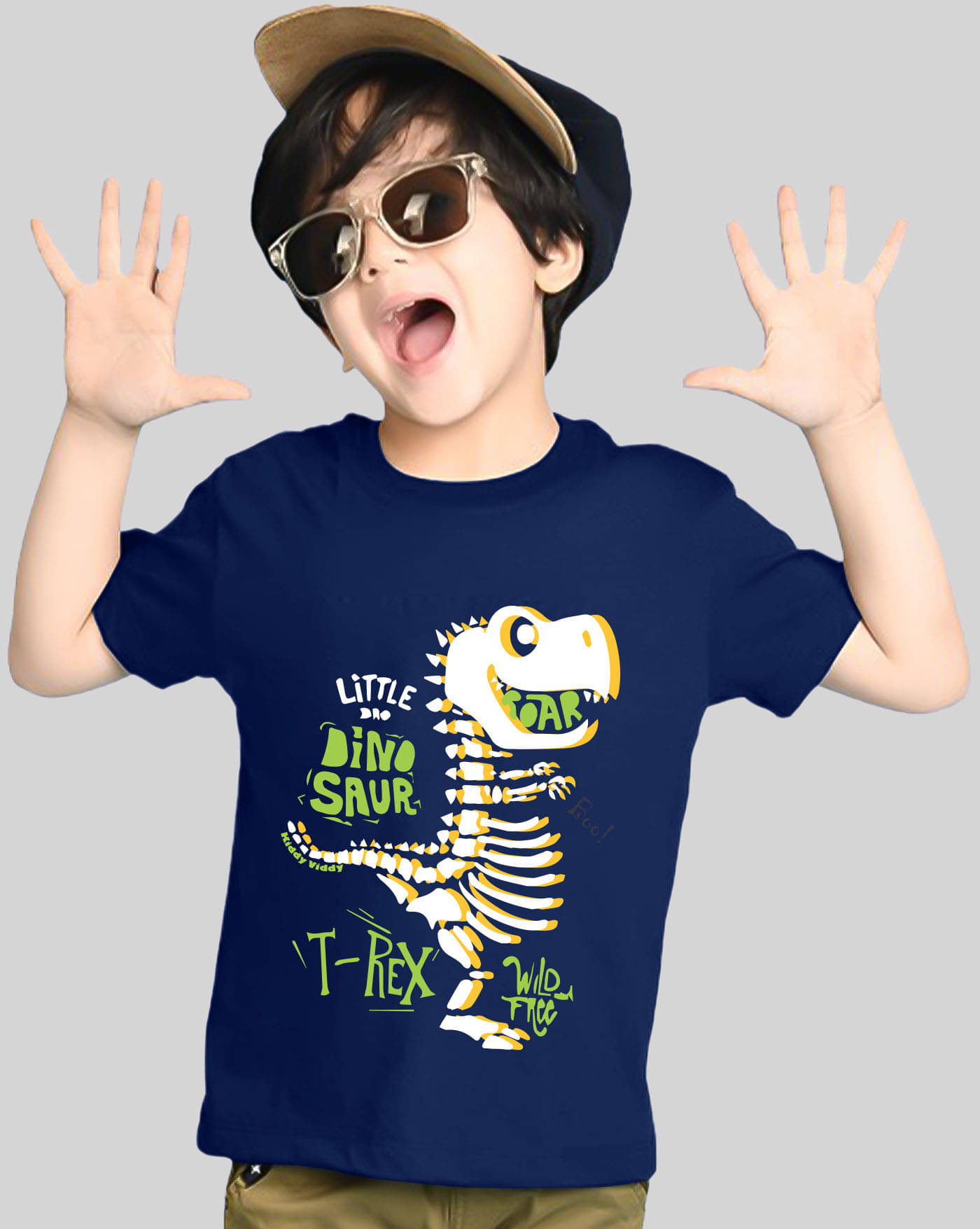     			AOOSH Pack of 1 Boys Cotton Blend T-Shirt ( Navy Blue )