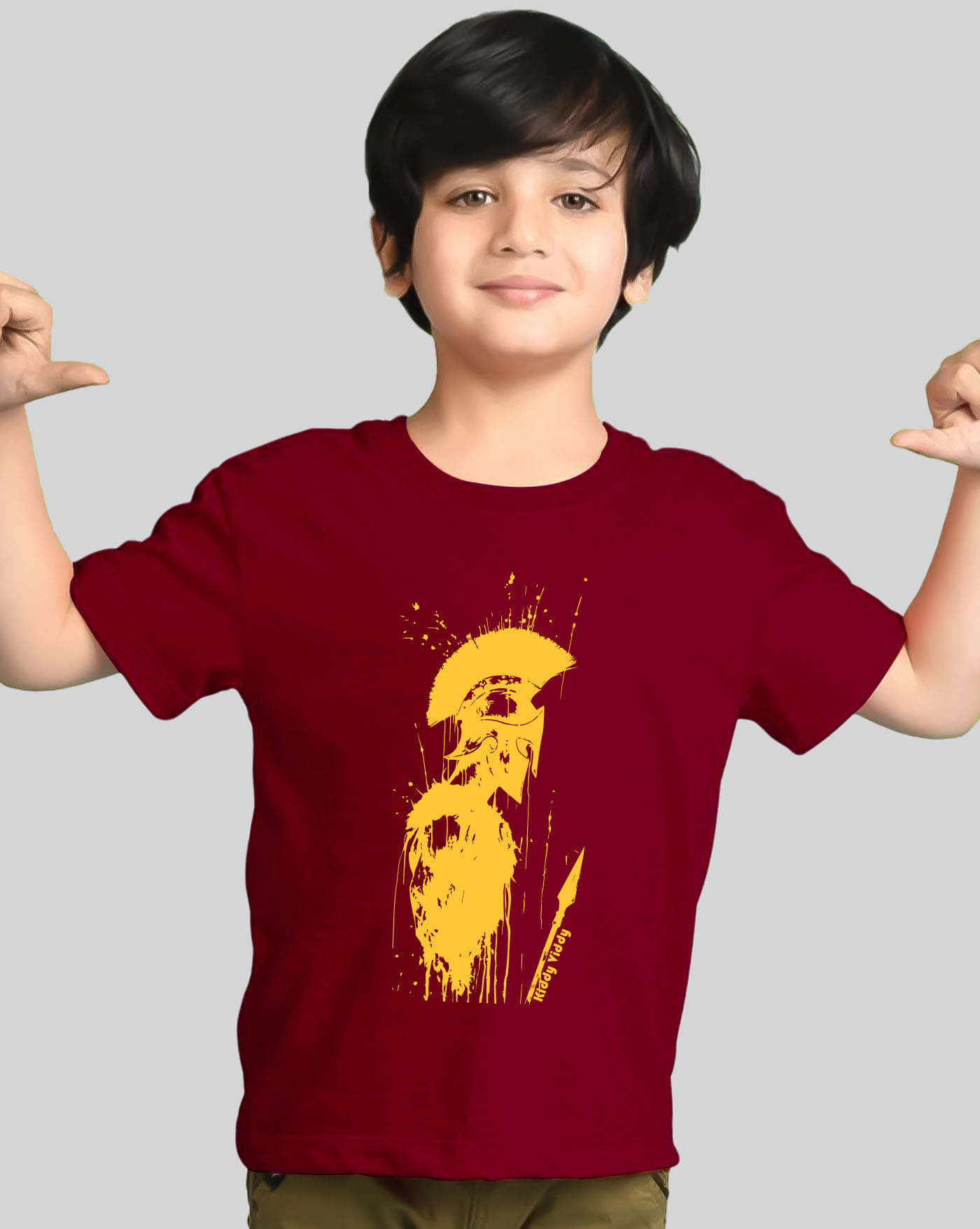     			AOOSH Pack of 1 Boys Cotton Blend T-Shirt ( Maroon )