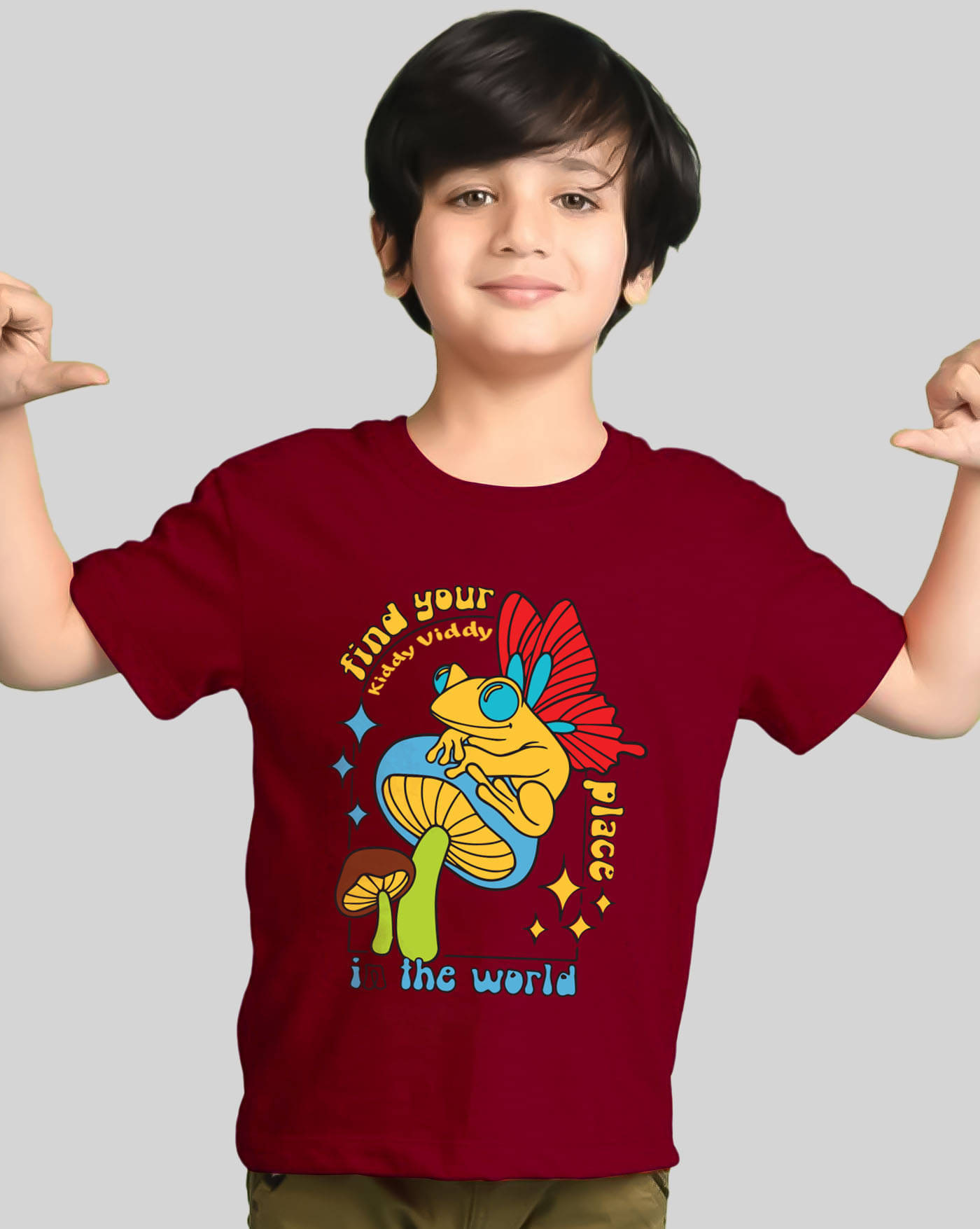     			AOOSH Pack of 1 Boys Cotton Blend T-Shirt ( Maroon )
