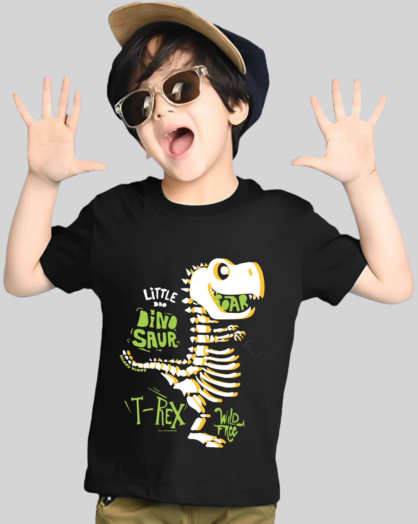     			AOOSH Pack of 1 Boys Cotton Blend T-Shirt ( Black )