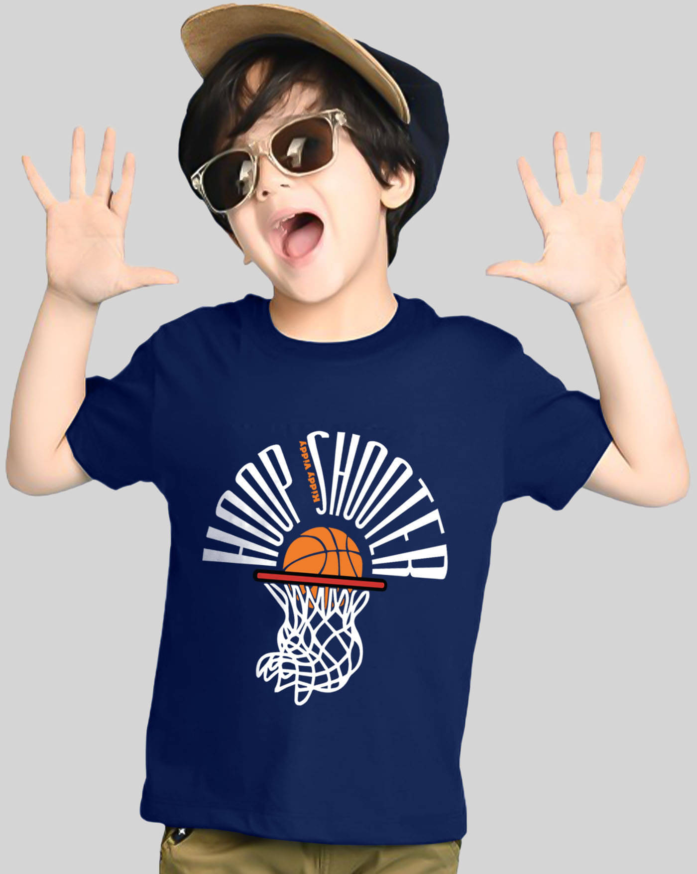     			AOOSH Pack of 1 Boys Cotton Blend T-Shirt ( Navy Blue )
