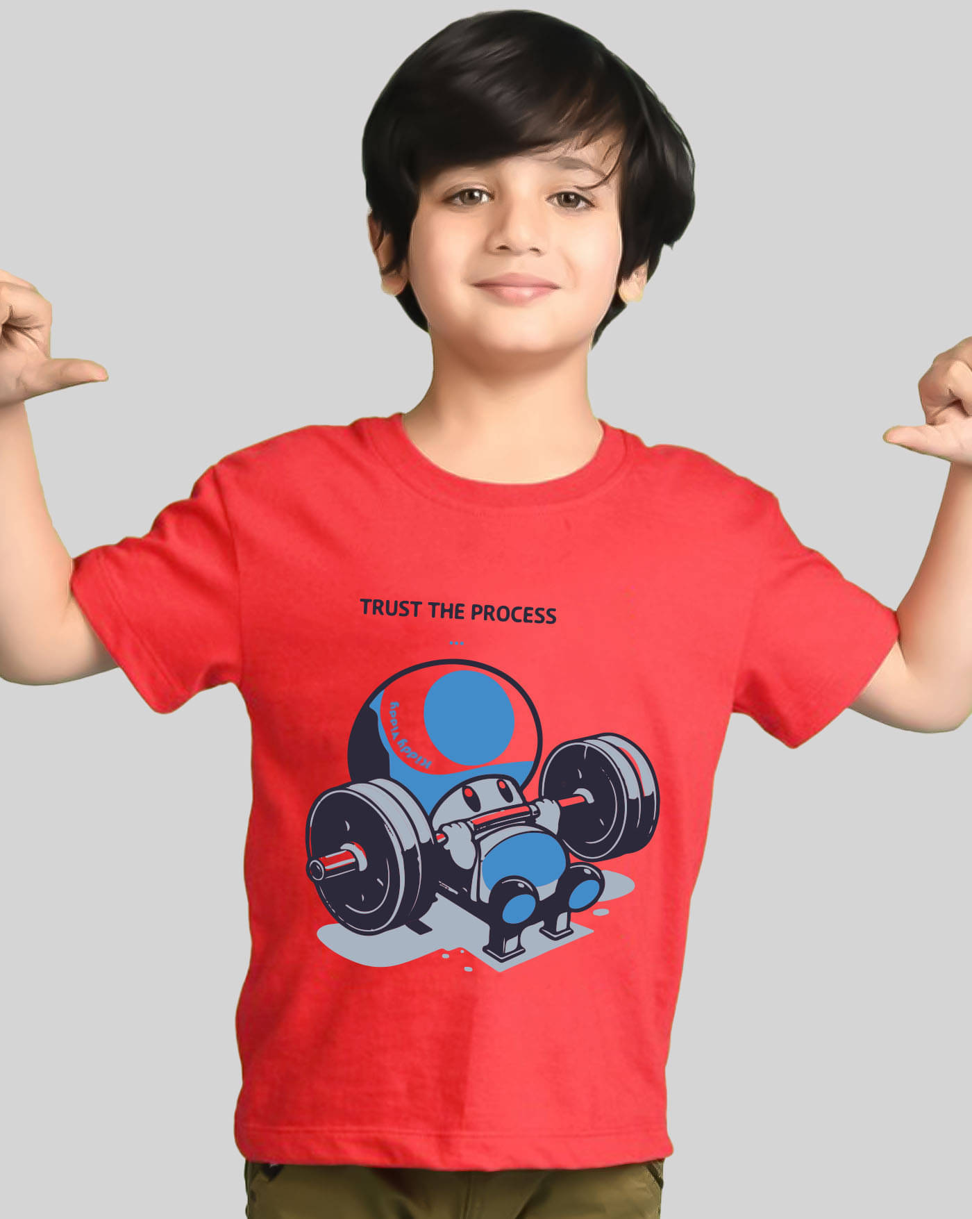     			AOOSH Pack of 1 Boys Cotton Blend T-Shirt ( Red )