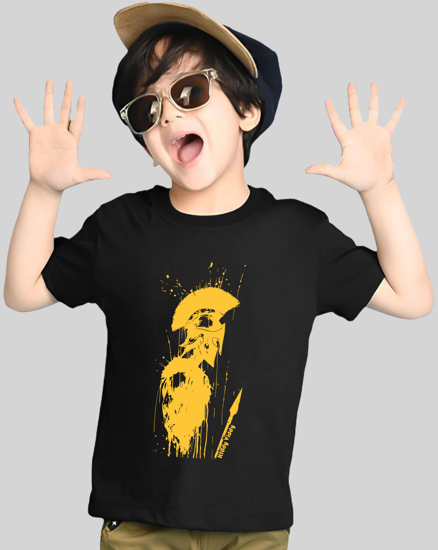     			AOOSH Pack of 1 Boys Cotton Blend T-Shirt ( Black )