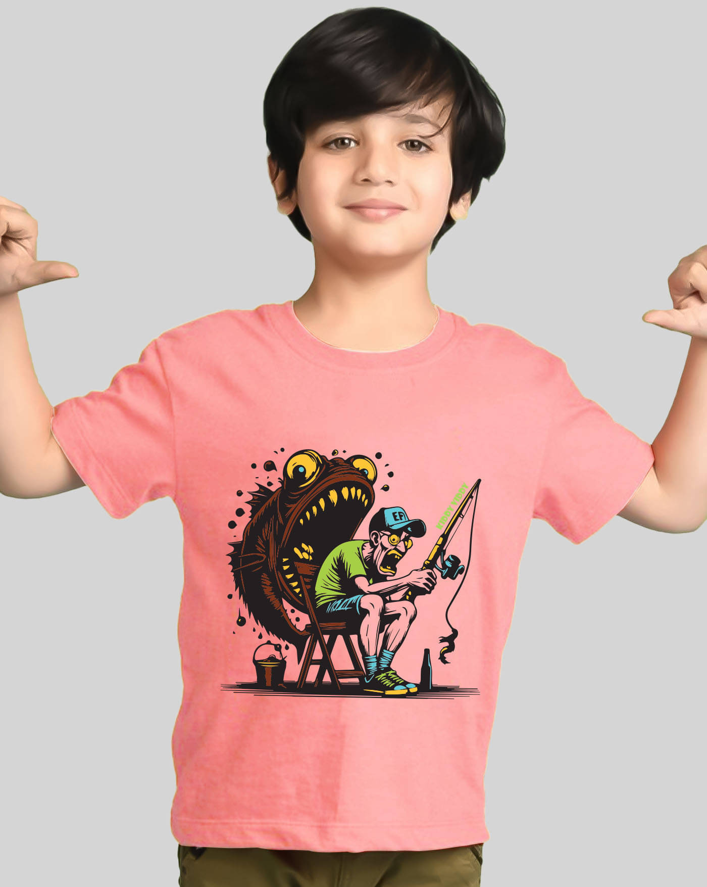     			AOOSH Pack of 1 Boys Cotton Blend T-Shirt ( Peach )