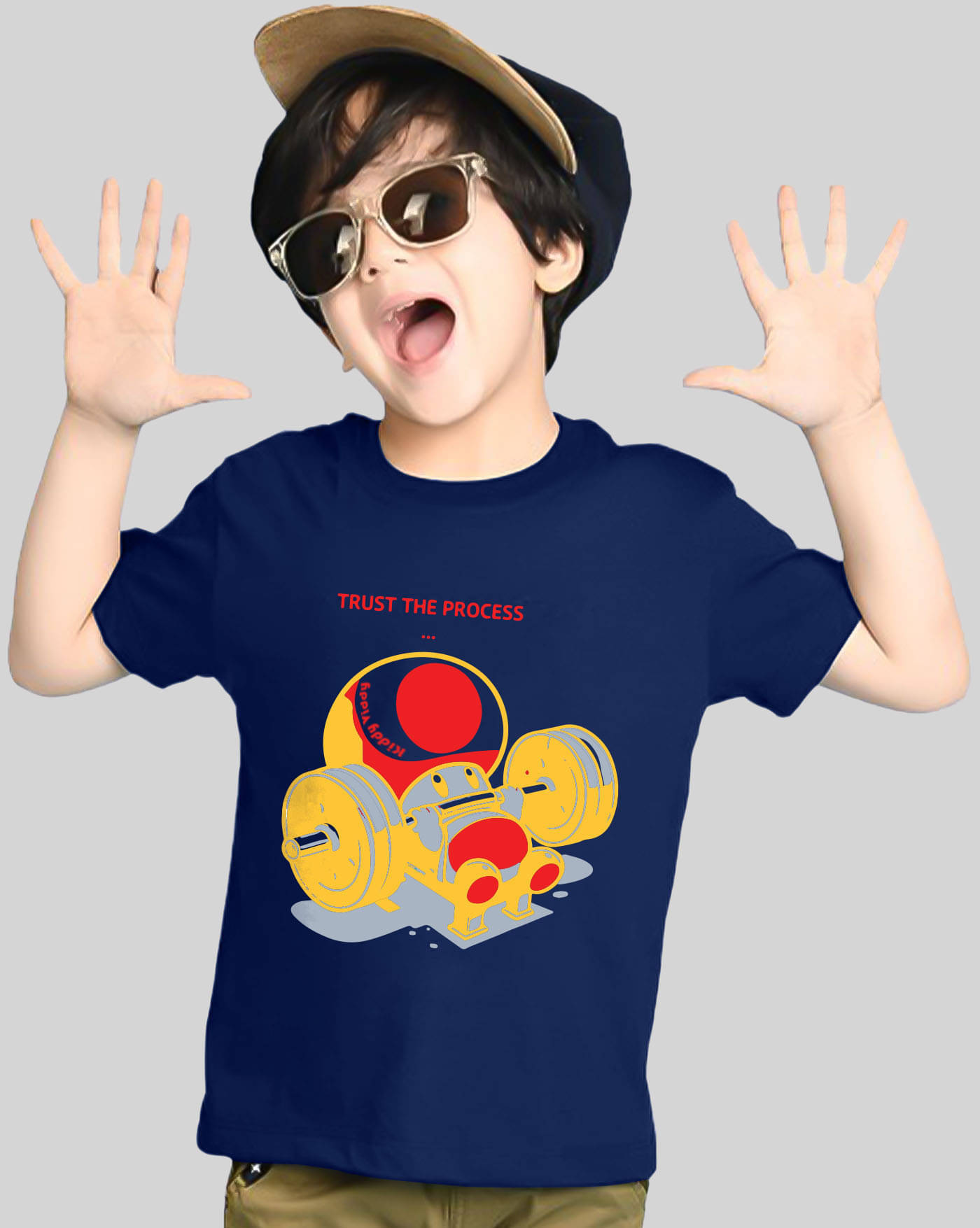     			AOOSH Pack of 1 Boys Cotton Blend T-Shirt ( Navy Blue )