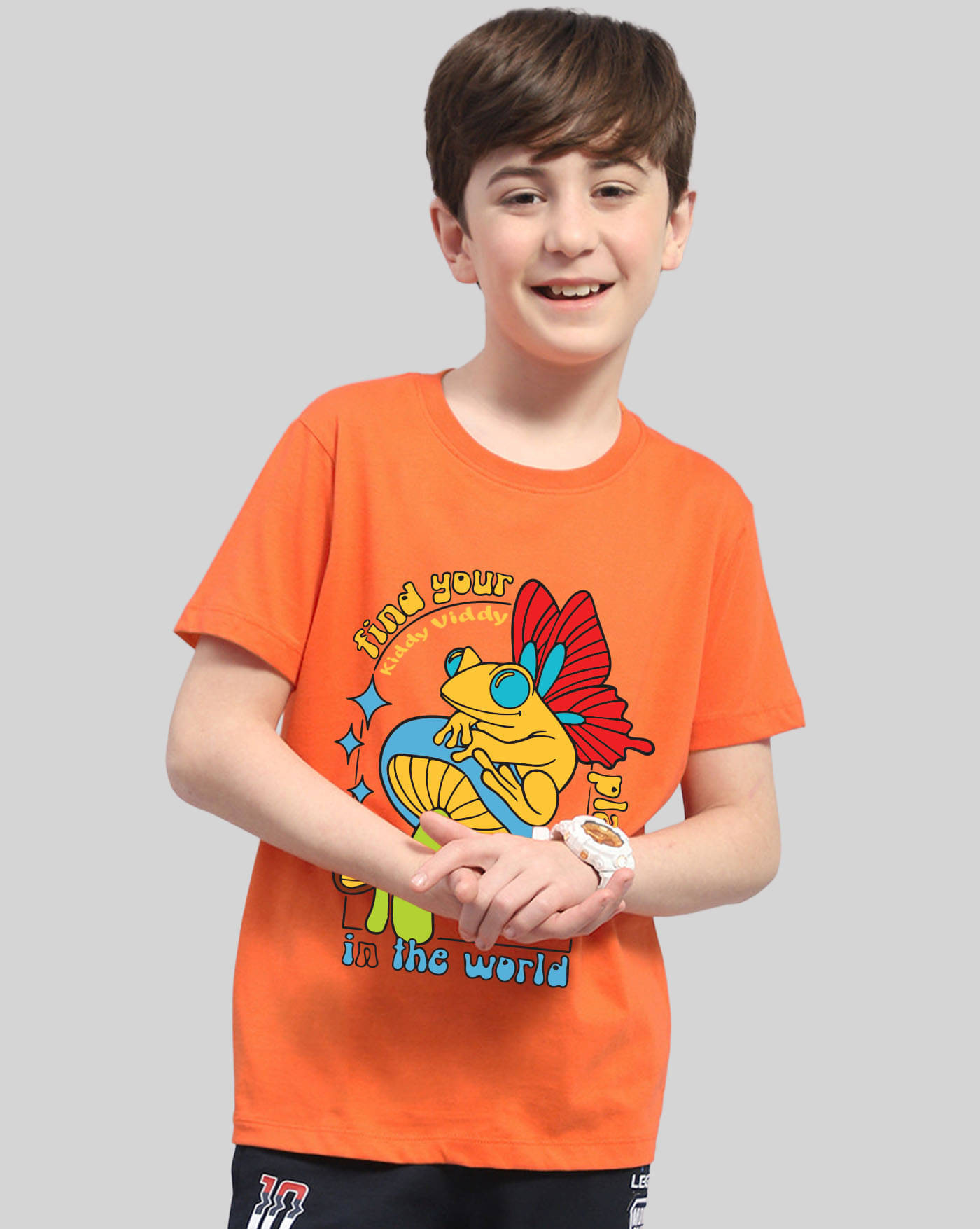     			AOOSH Pack of 1 Boys Cotton Blend T-Shirt ( Orange )