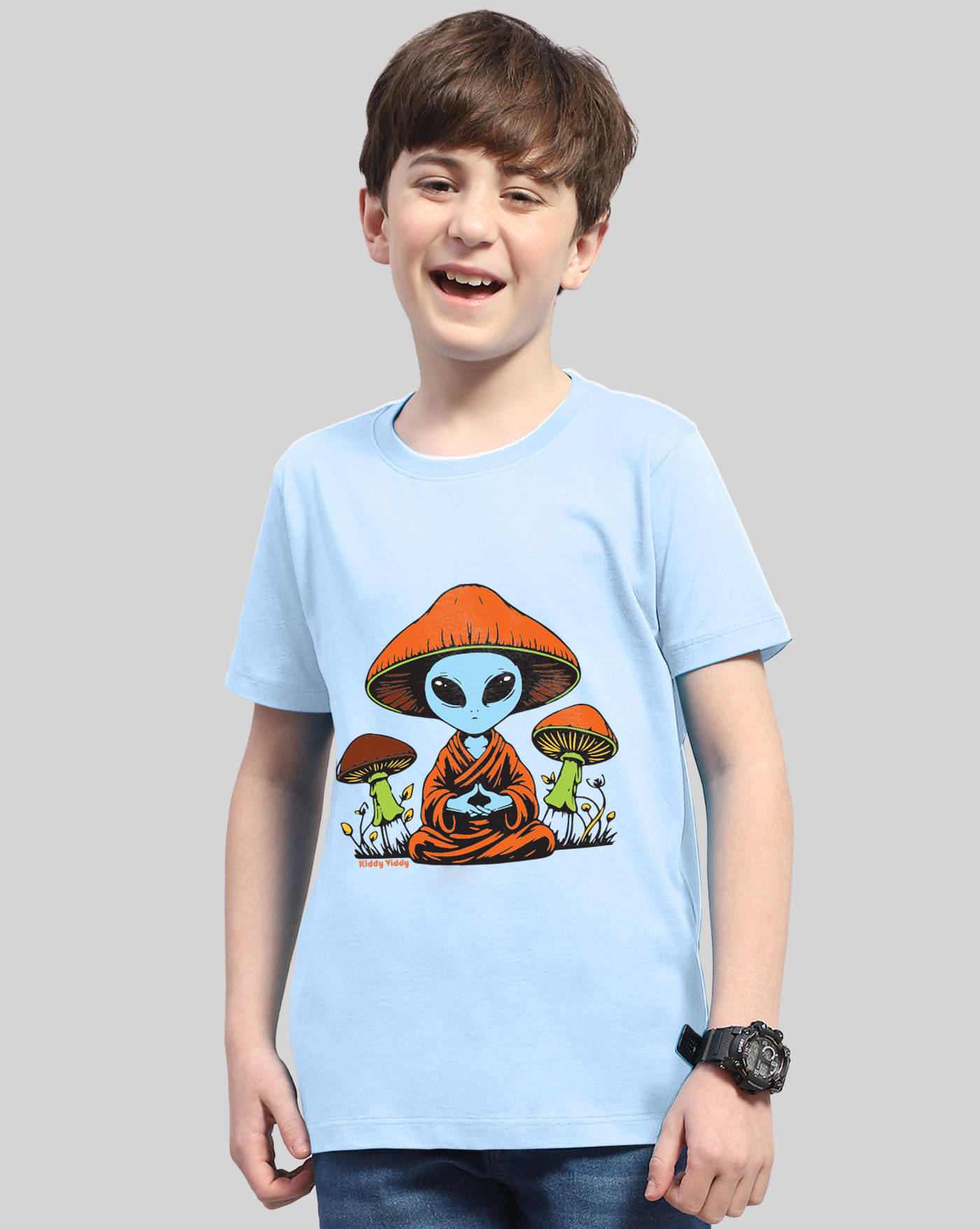     			AOOSH Pack of 1 Boys Cotton Blend T-Shirt ( Sky Blue )