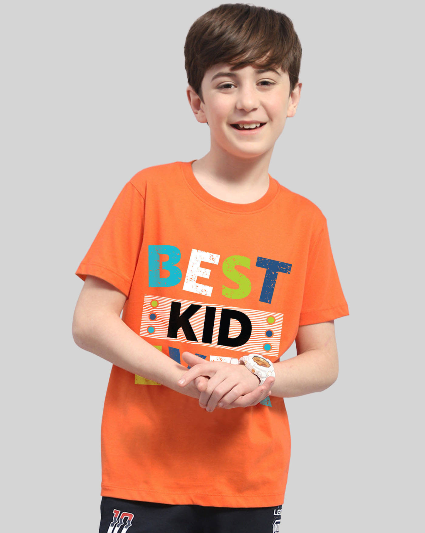     			AOOSH Pack of 1 Boys Cotton Blend T-Shirt ( Orange )