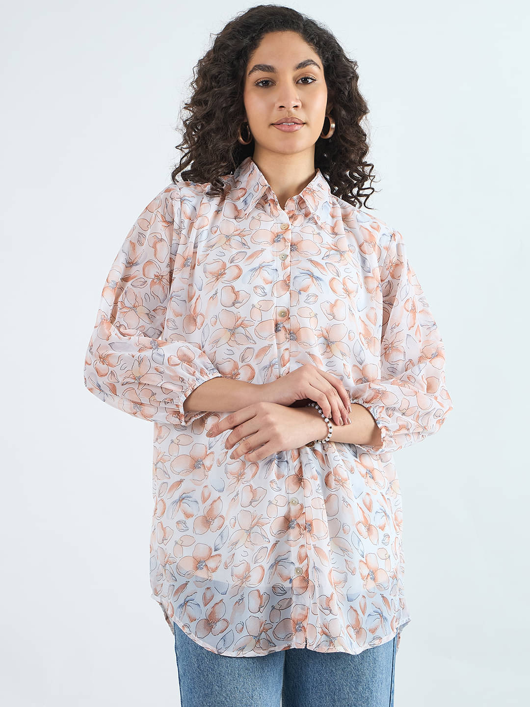 Bitterlime Women's Polyester Tunic ( Beige ) Bitterlime Women's Polyester Tunic ( Beige )