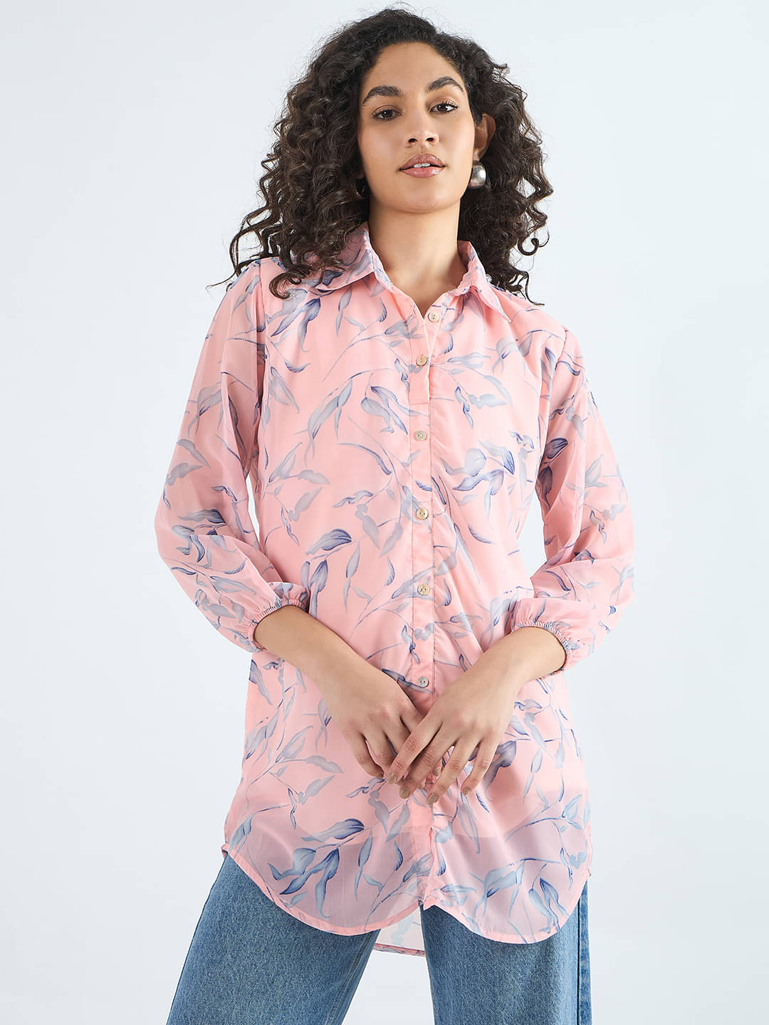     			Bitterlime Women's Polyester Tunic ( Pink )