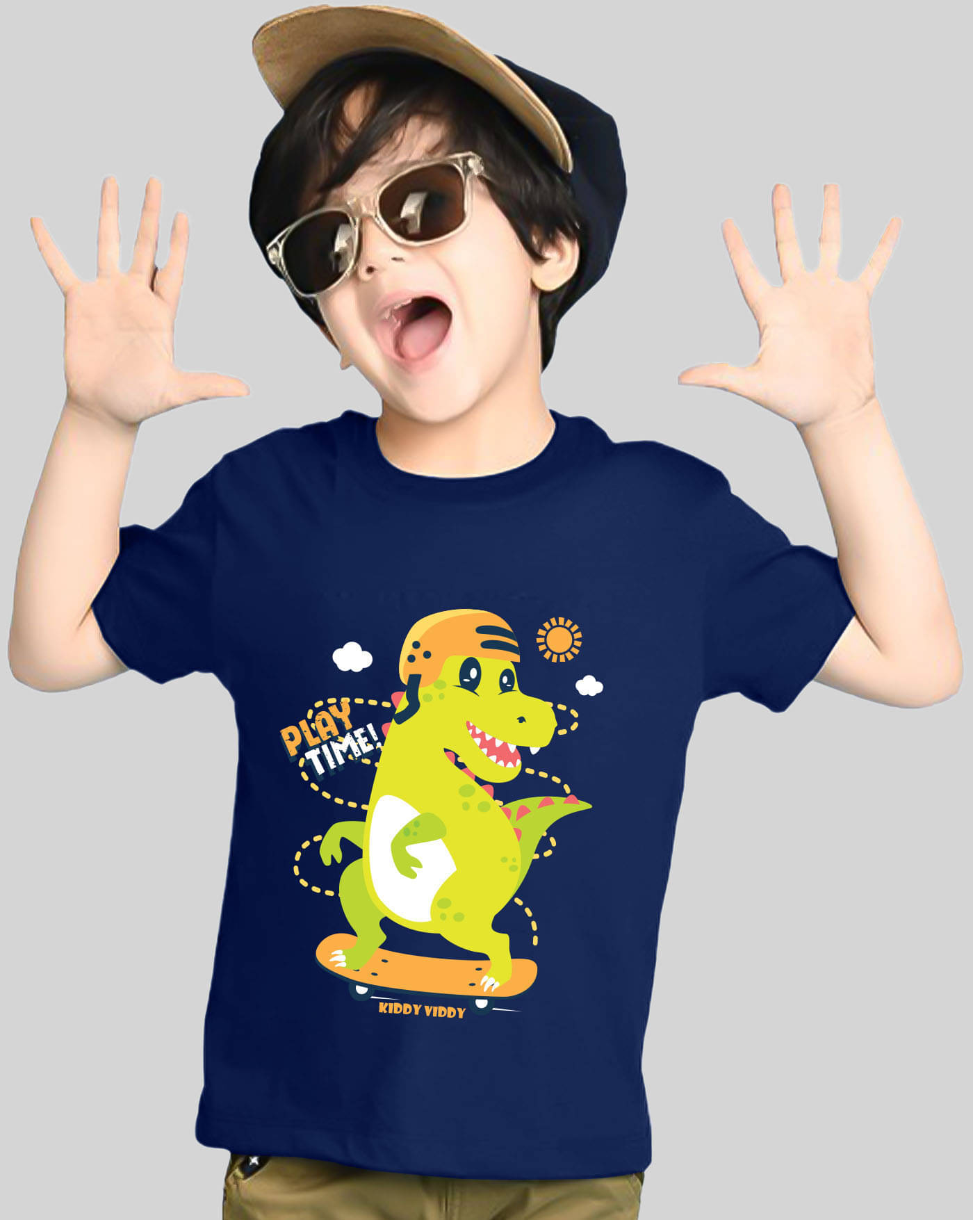     			ENITOR Pack of 1 Boys Cotton Blend T-Shirt ( Navy Blue )