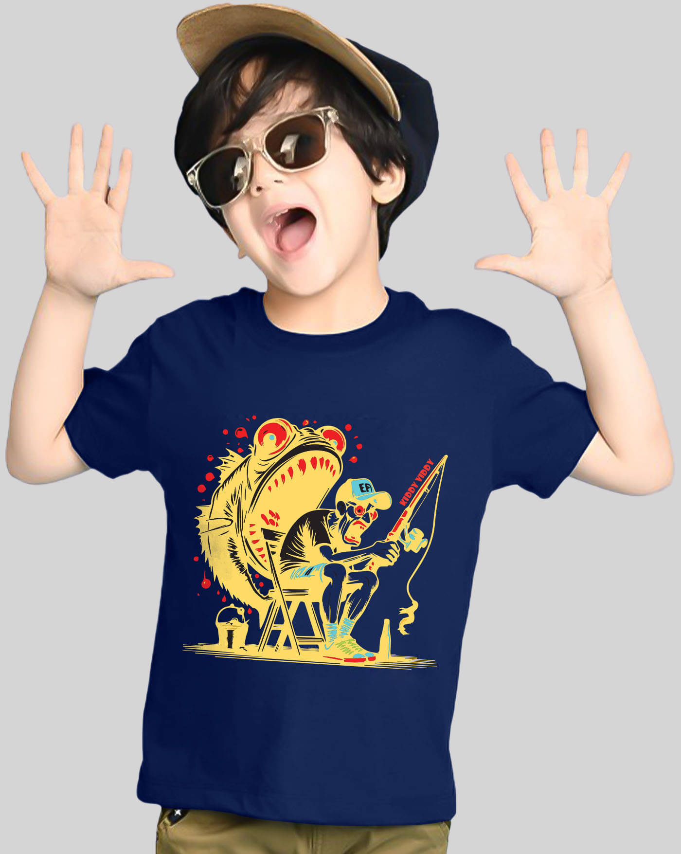     			ENITOR Pack of 1 Boys Cotton Blend T-Shirt ( Navy Blue )