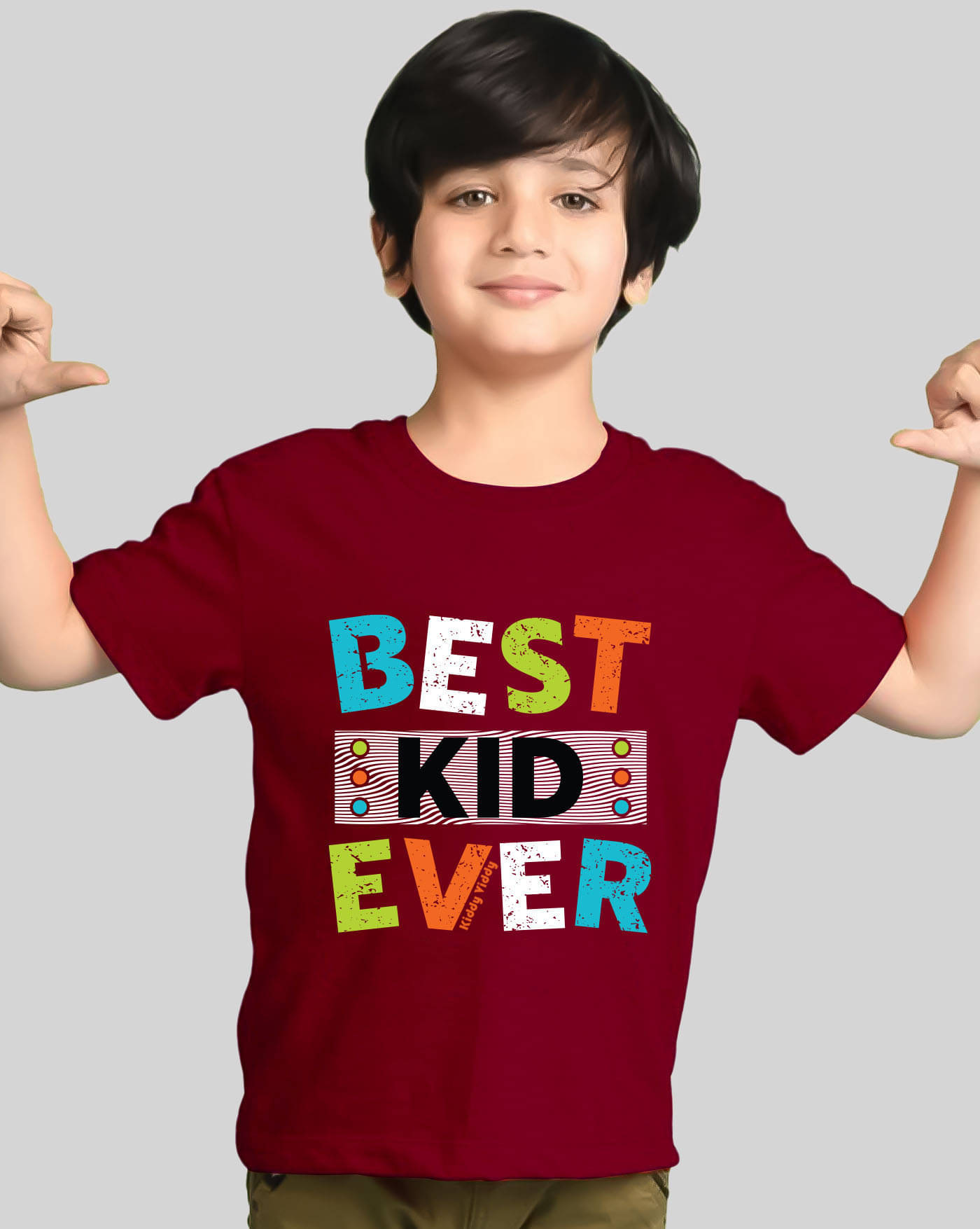    			ENITOR Pack of 1 Boys Cotton Blend T-Shirt ( Maroon )