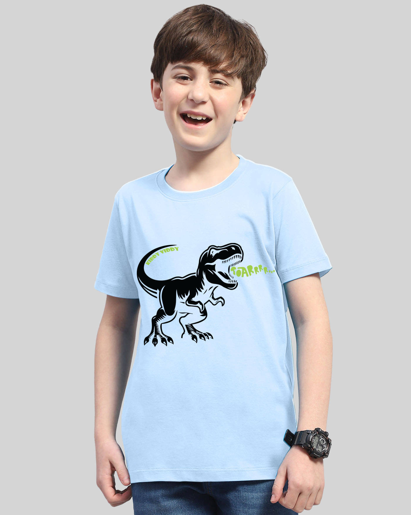     			ENITOR Pack of 1 Boys Cotton Blend T-Shirt ( Sky Blue )