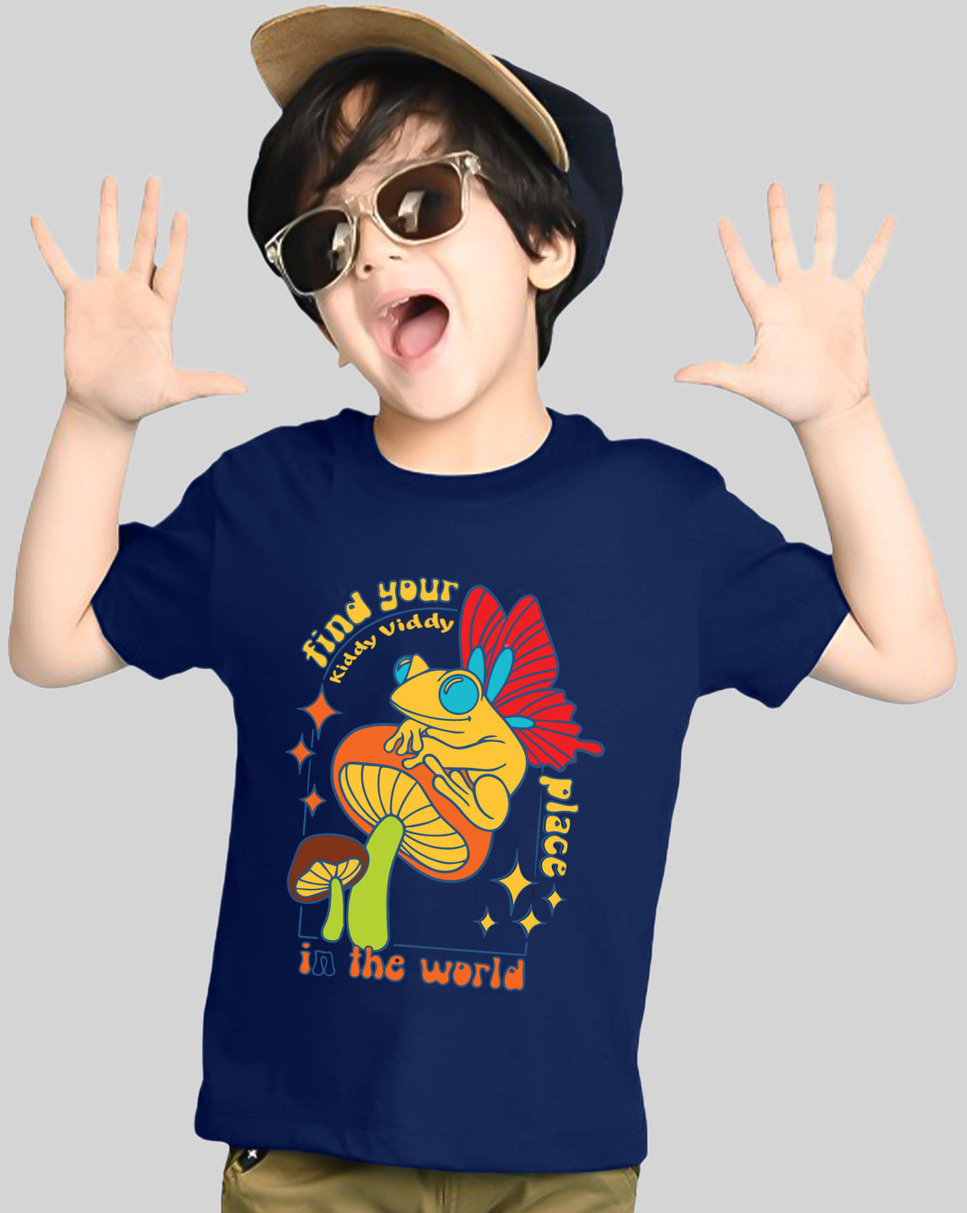     			ENITOR Pack of 1 Boys Cotton Blend T-Shirt ( Navy Blue )