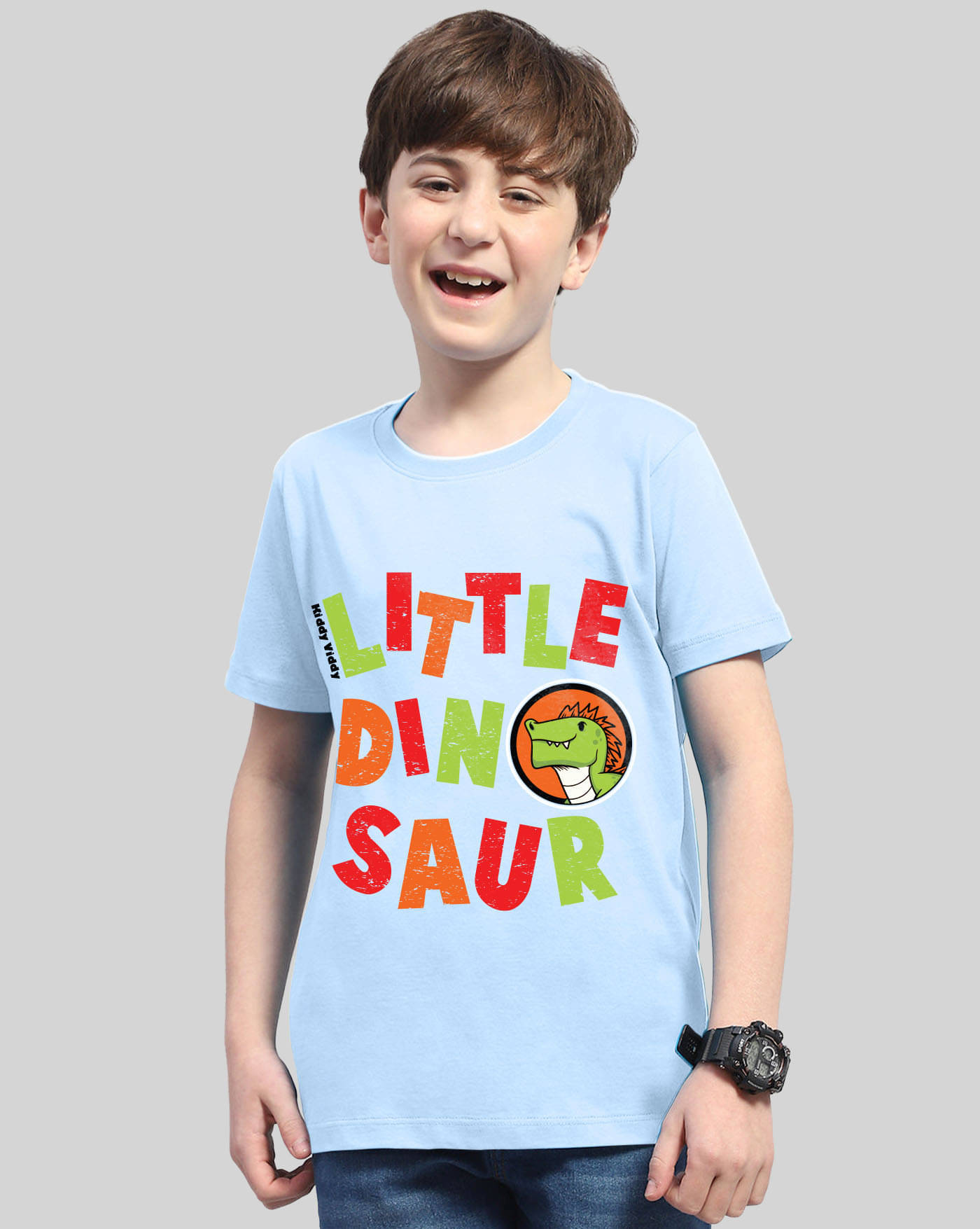     			ENITOR Pack of 1 Boys Cotton Blend T-Shirt ( Sky Blue )