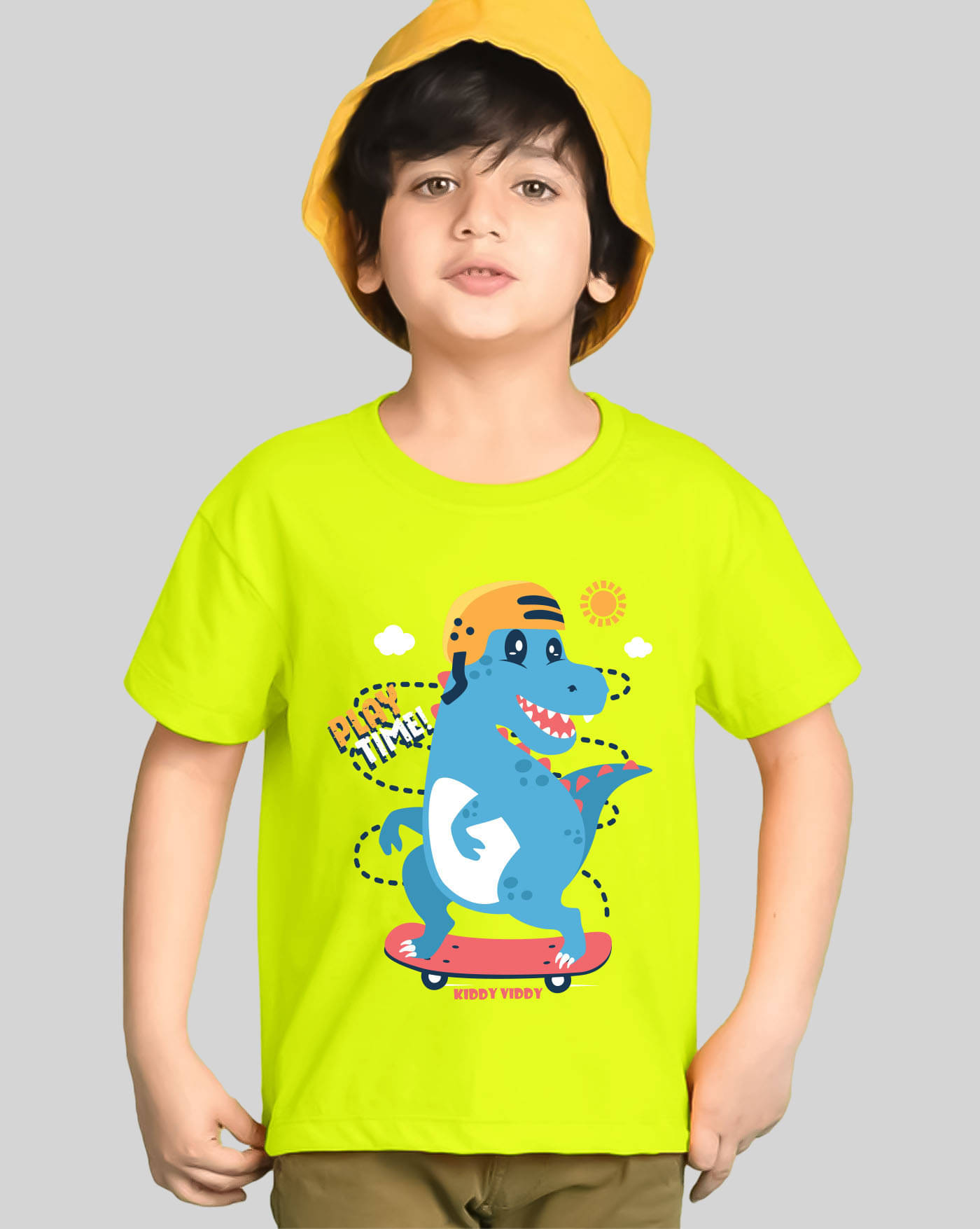     			ENITOR Pack of 1 Boys Cotton Blend T-Shirt ( Neon Green )