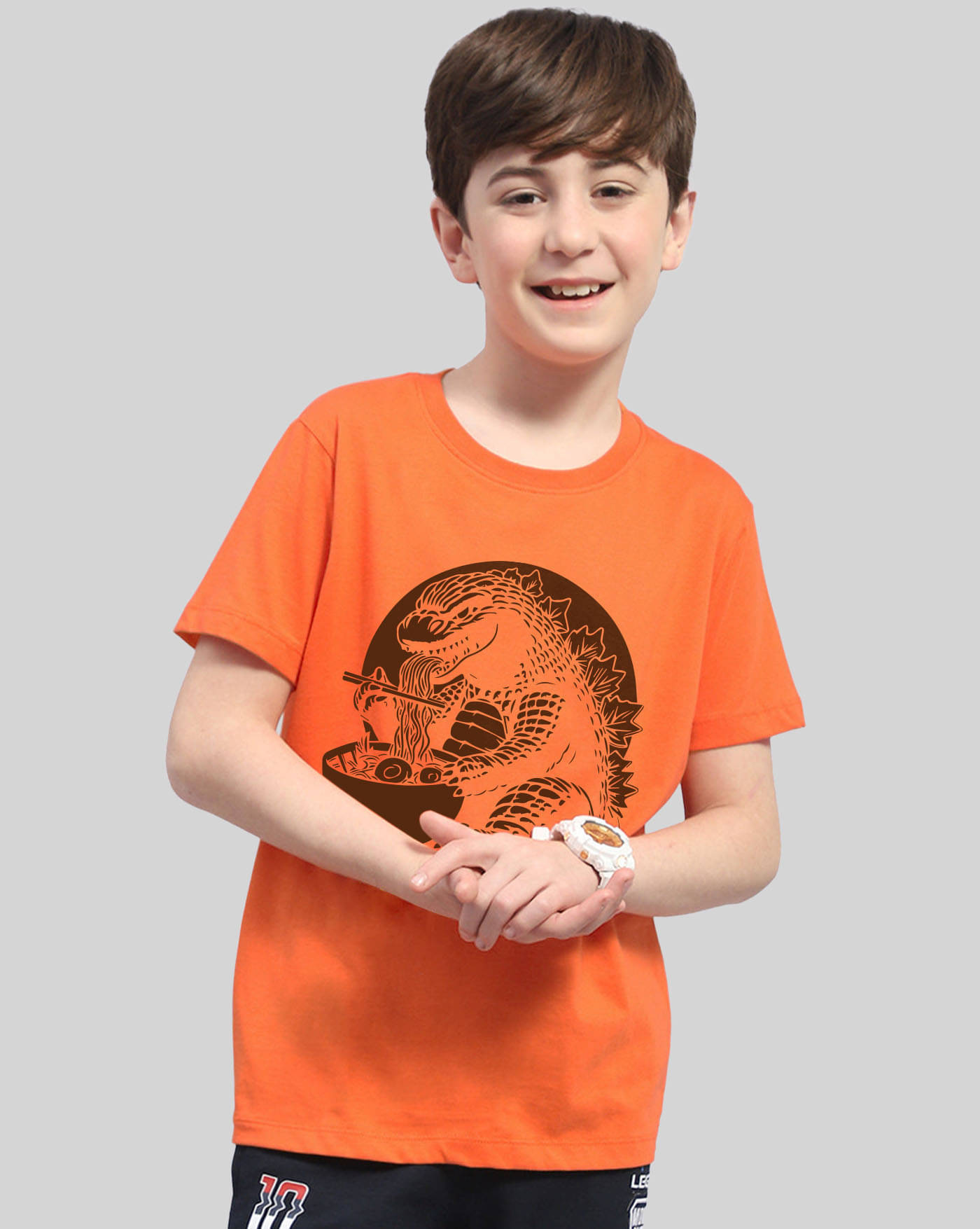     			ENITOR Pack of 1 Boys Cotton Blend T-Shirt ( Orange )